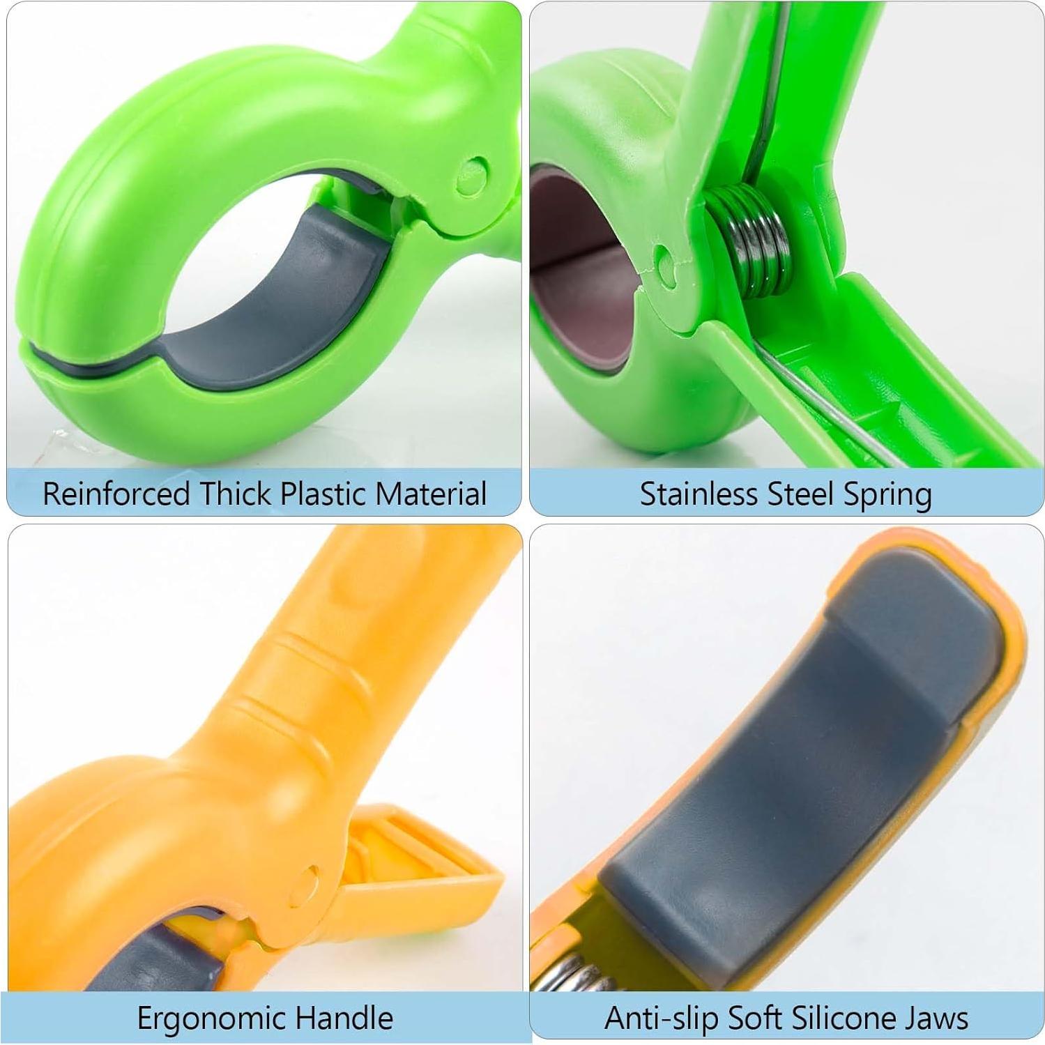 8 Clips para Toallas de Playa Dreecy - Verde y Naranja, 23.9 cm