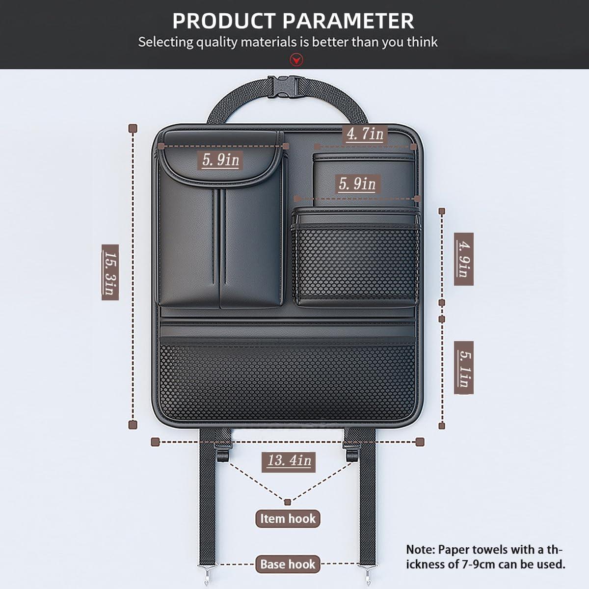 Organizador de Asiento Trasero RAKSONIC, 5 Bolsillos, Plegable