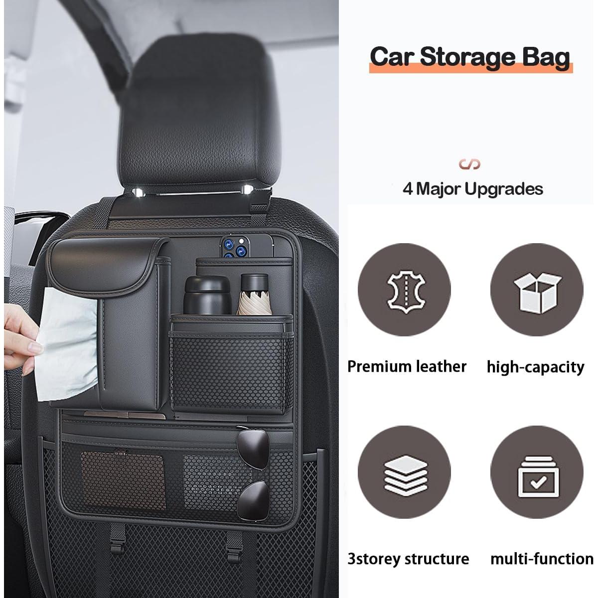 Organizador de Asiento Trasero RAKSONIC, 5 Bolsillos, Plegable