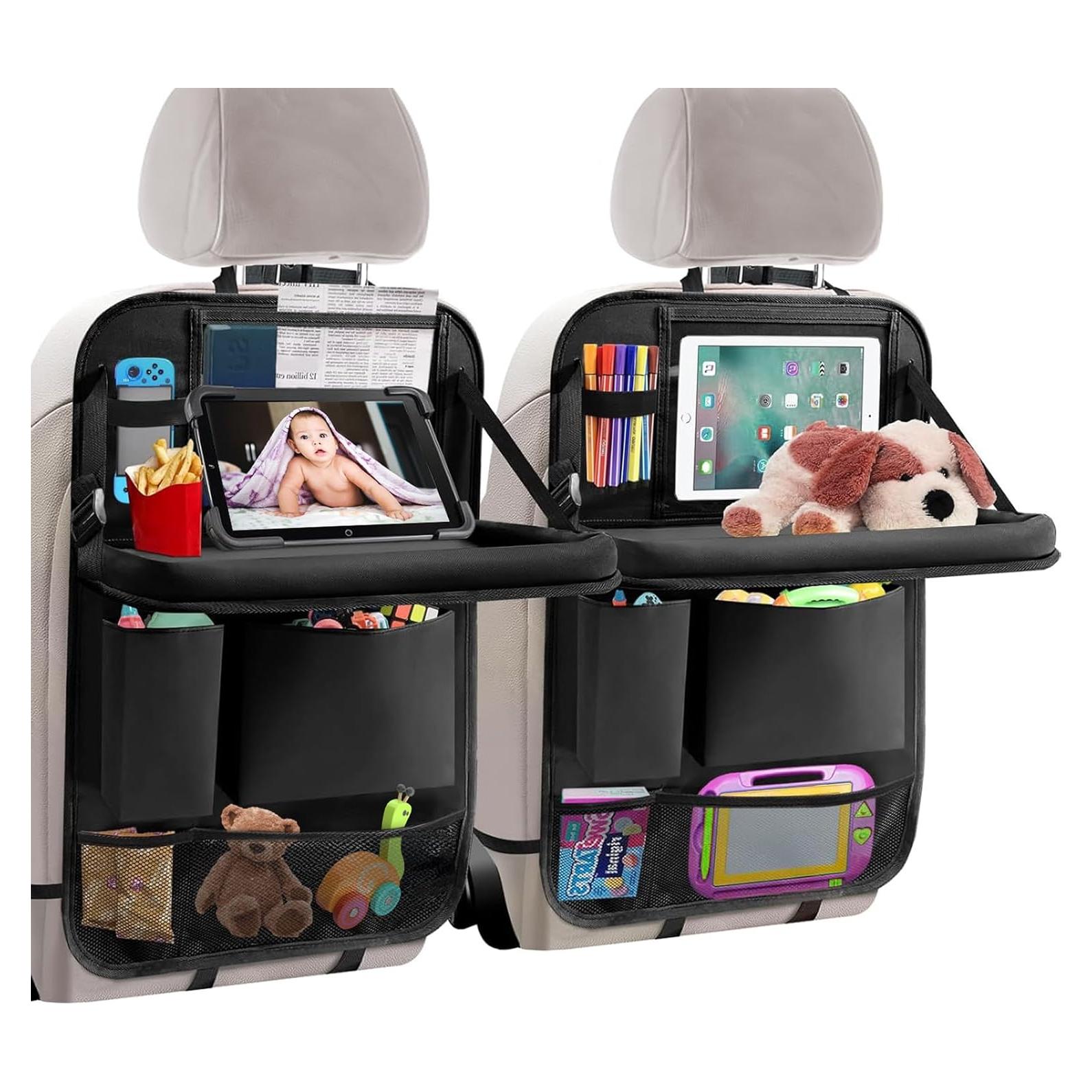Organizador de Asiento Trasero HSEAREA con Mesa Plegable y 6 Bolsillos