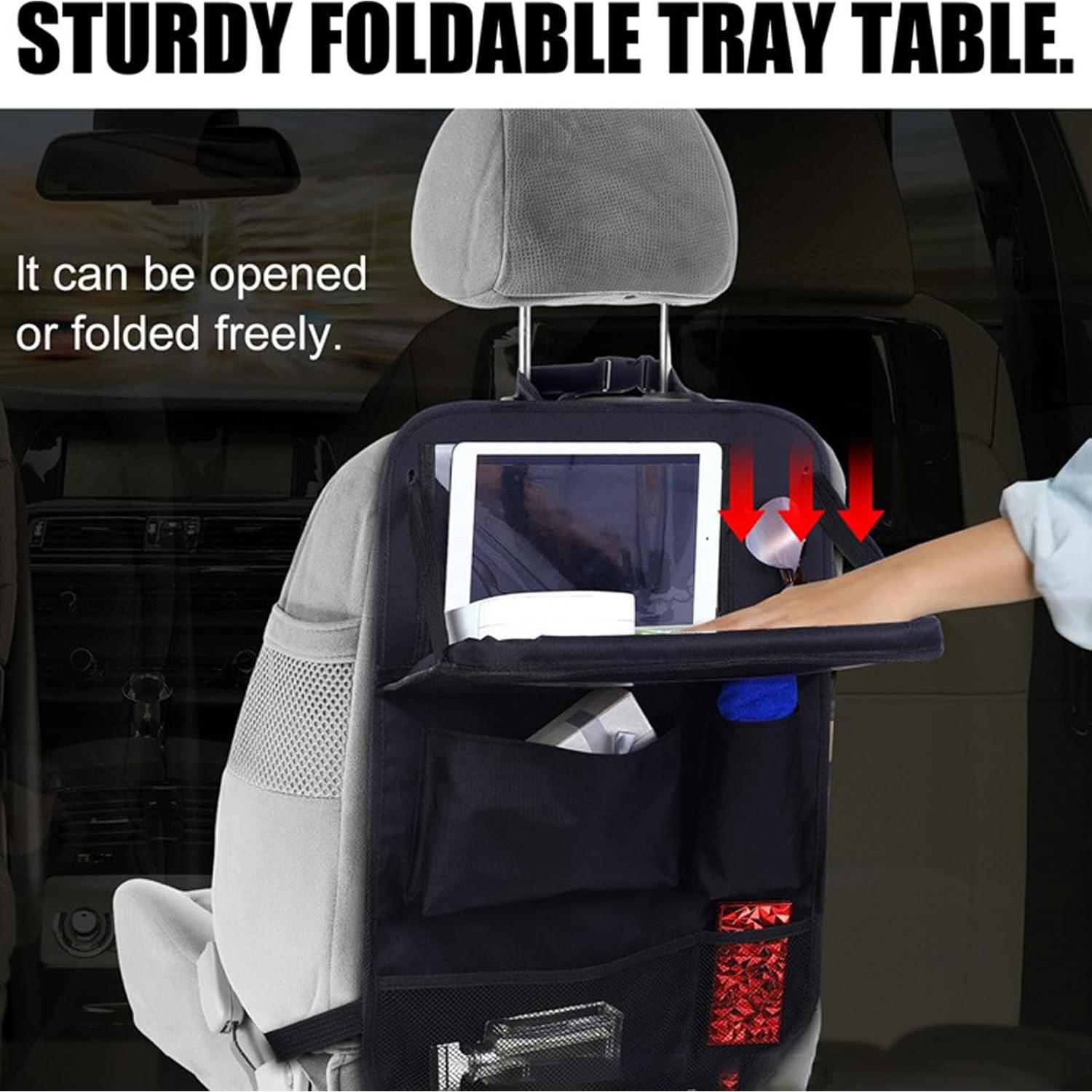 Organizador de Asiento Trasero HSEAREA con Mesa Plegable y 6 Bolsillos