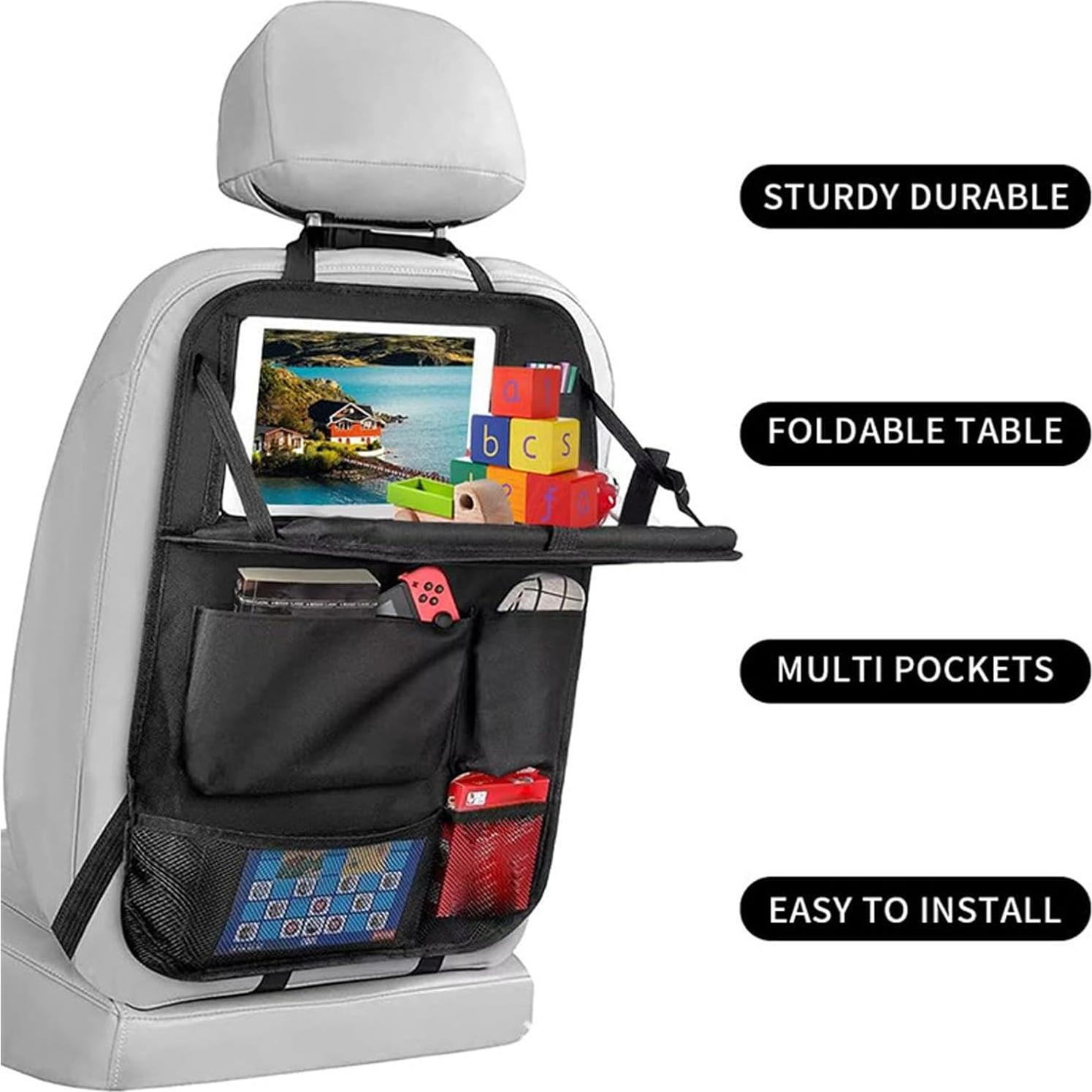 Organizador de Asiento Trasero HSEAREA con Mesa Plegable y 6 Bolsillos