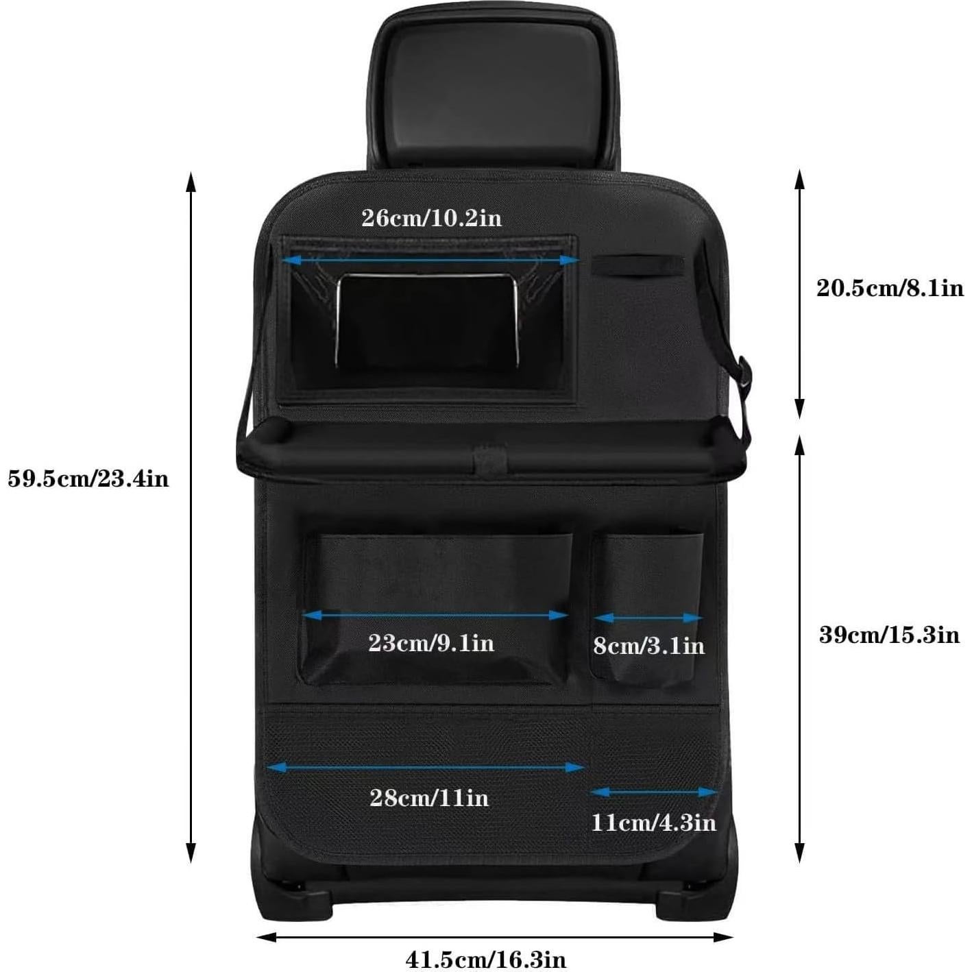 Organizador de Asiento Trasero HSEAREA con Mesa Plegable y 6 Bolsillos