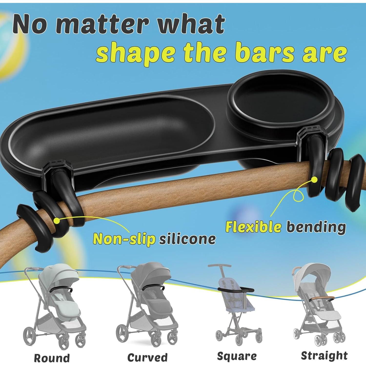 Bandeja Universal para Snacks Boffinby con Soporte para Vaso