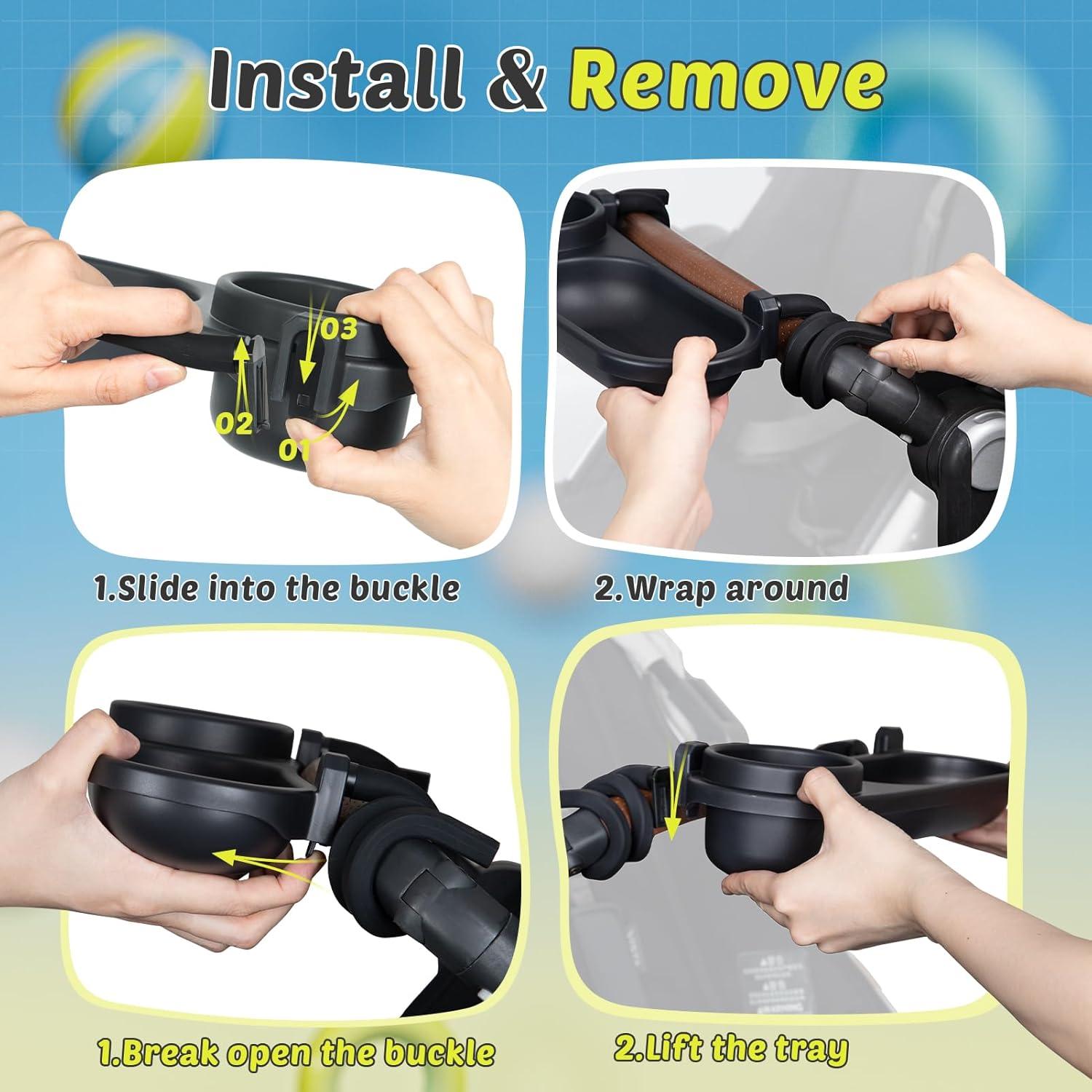 Bandeja Universal para Snacks Boffinby con Soporte para Vaso