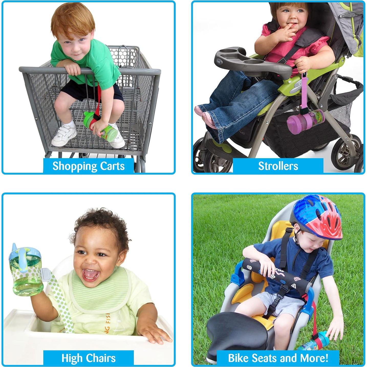 SippyPal Correa Soporte Taza Sippy Negro - Paquete de 2