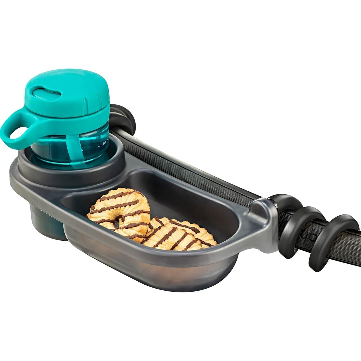 Bandeja para bocadillos Swanoo con soporte para tazas - Gris