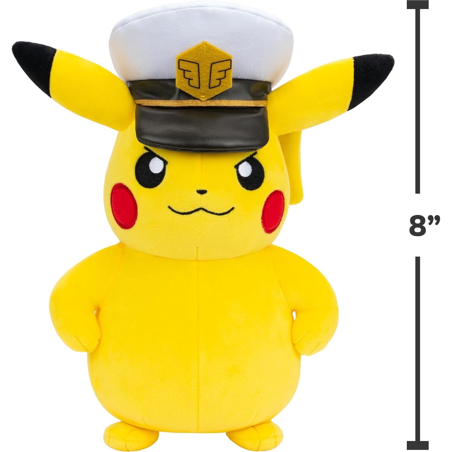 Peluche Capitán Pikachu 20 cm - Suave y Auténtico