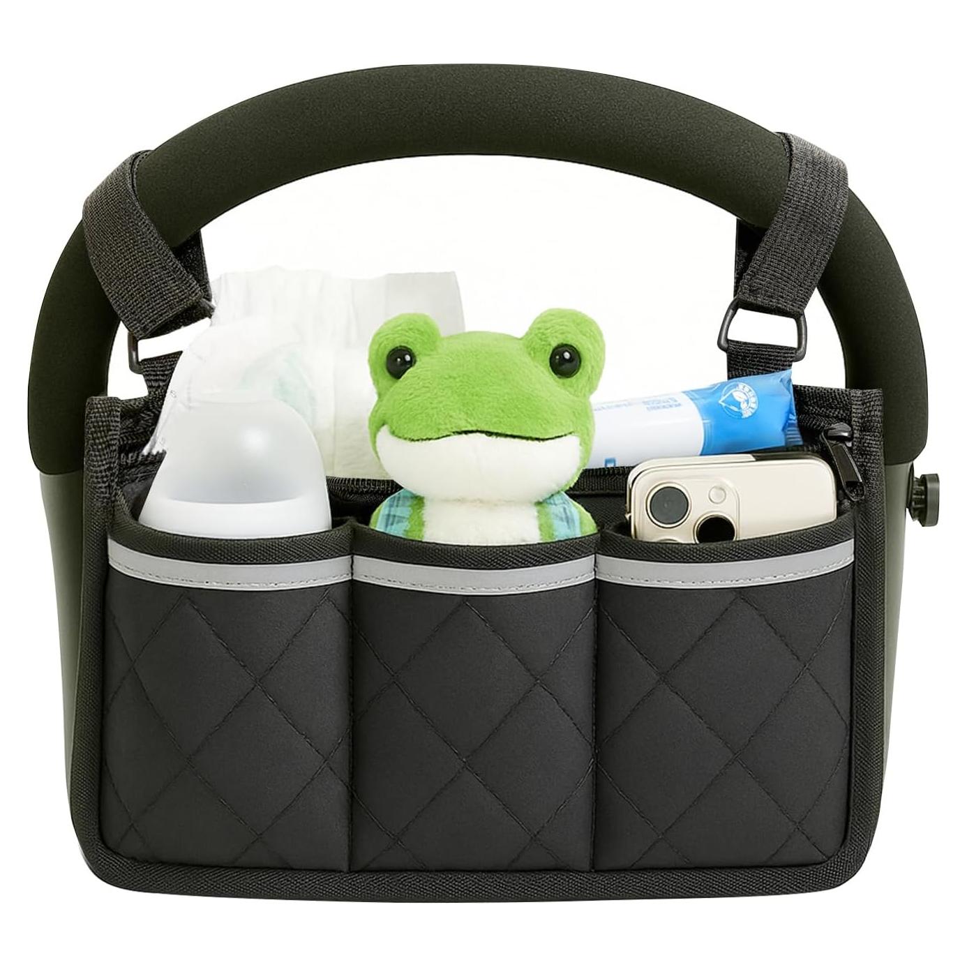 Organizador de Cochecito Longomat Negro con Soporte para Vaso