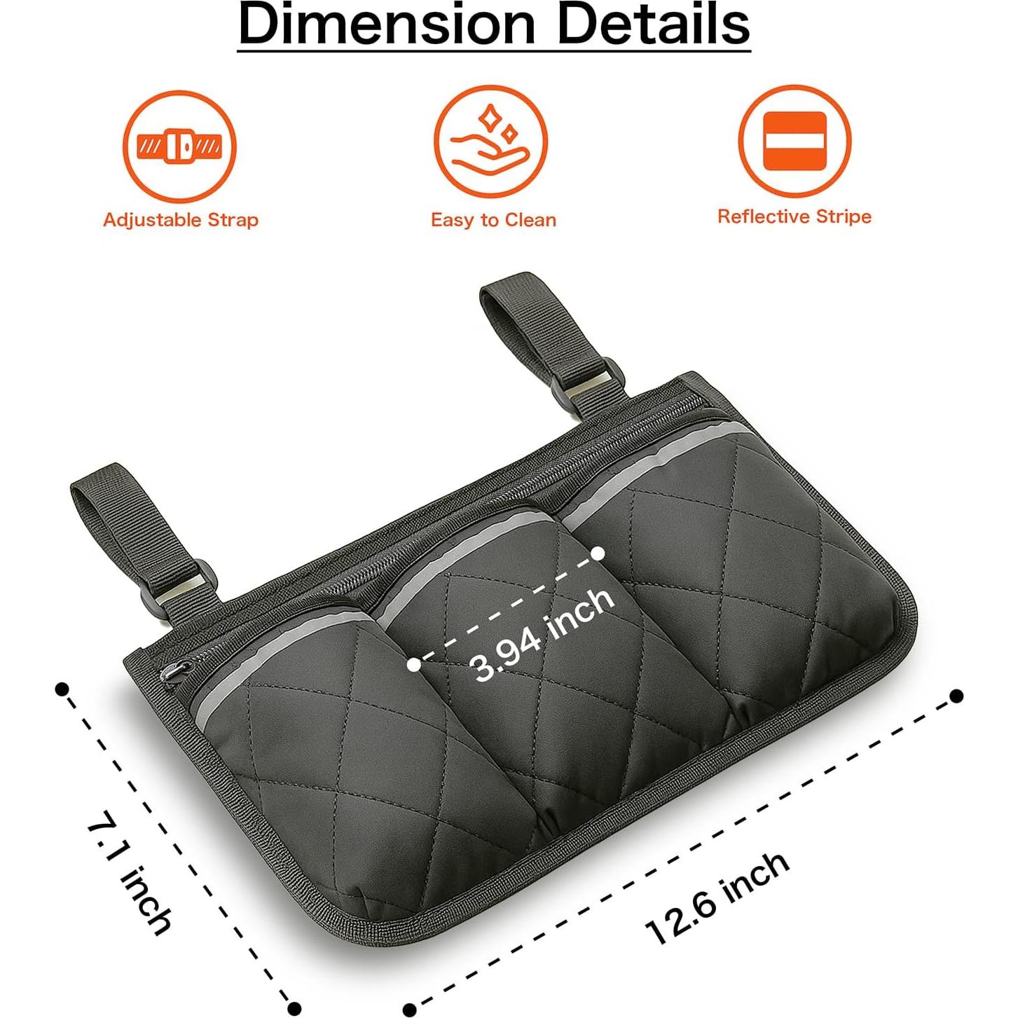 Organizador de Cochecito Longomat Negro con Soporte para Vaso