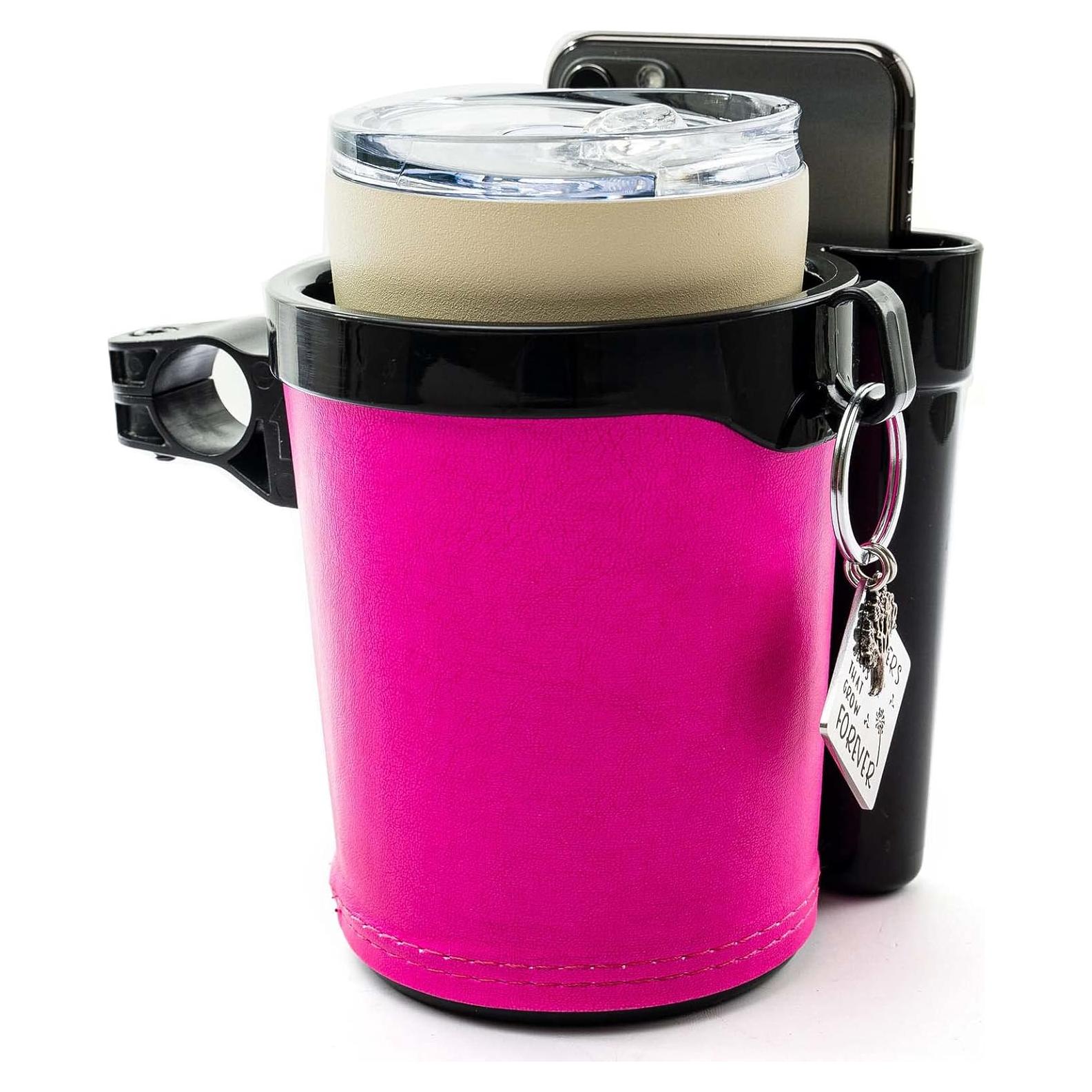 Soporte para Taza de Bicicleta Carbon King Rosa 3 en 1