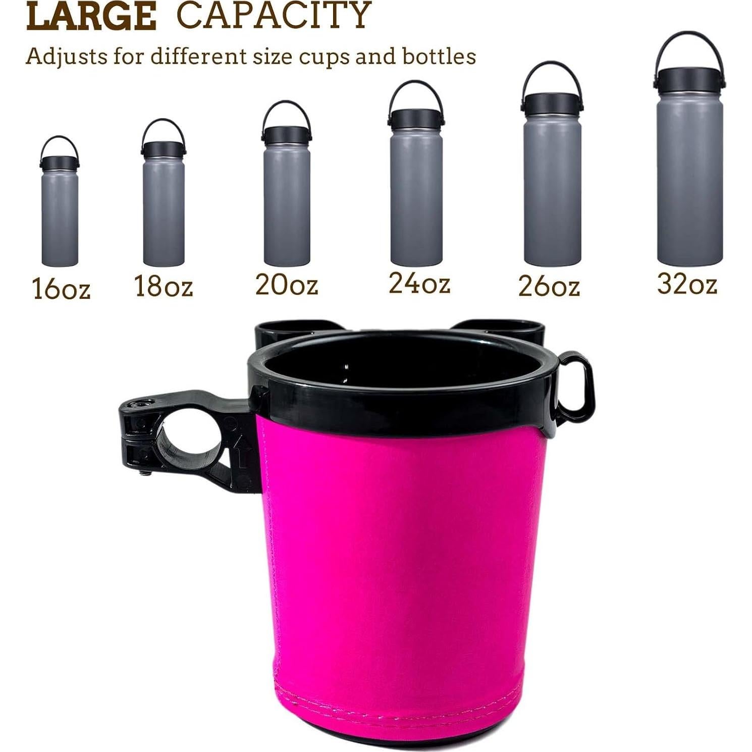 Soporte para Taza de Bicicleta Carbon King Rosa 3 en 1