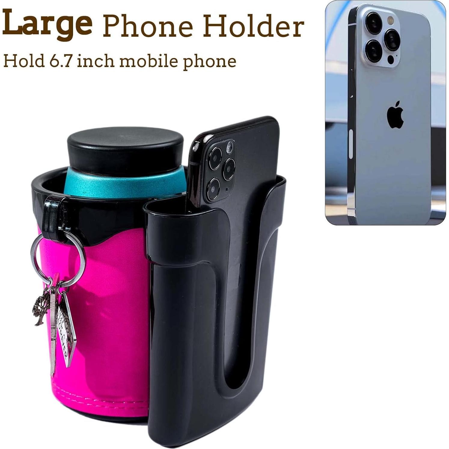 Soporte para Taza de Bicicleta Carbon King Rosa 3 en 1