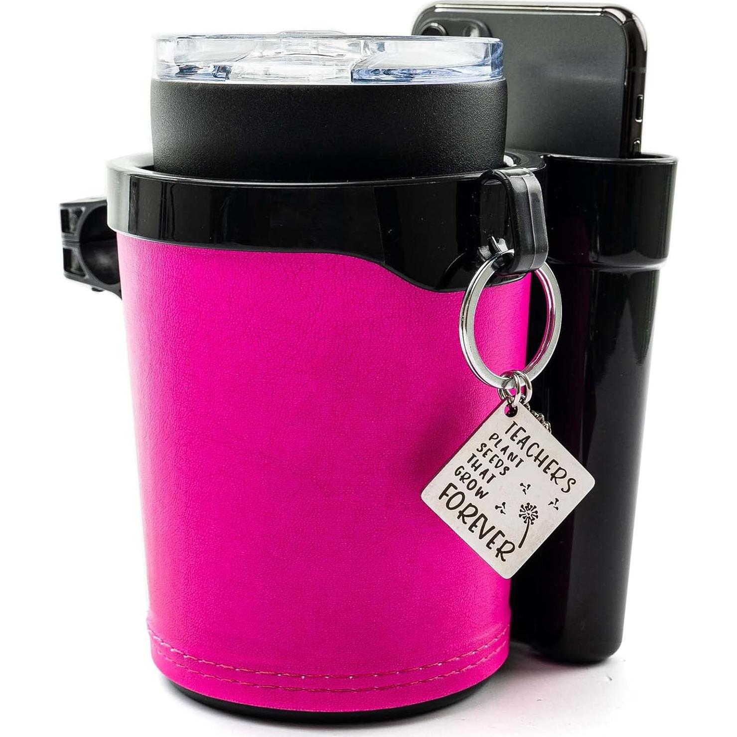 Soporte para Taza de Bicicleta Carbon King Rosa 3 en 1