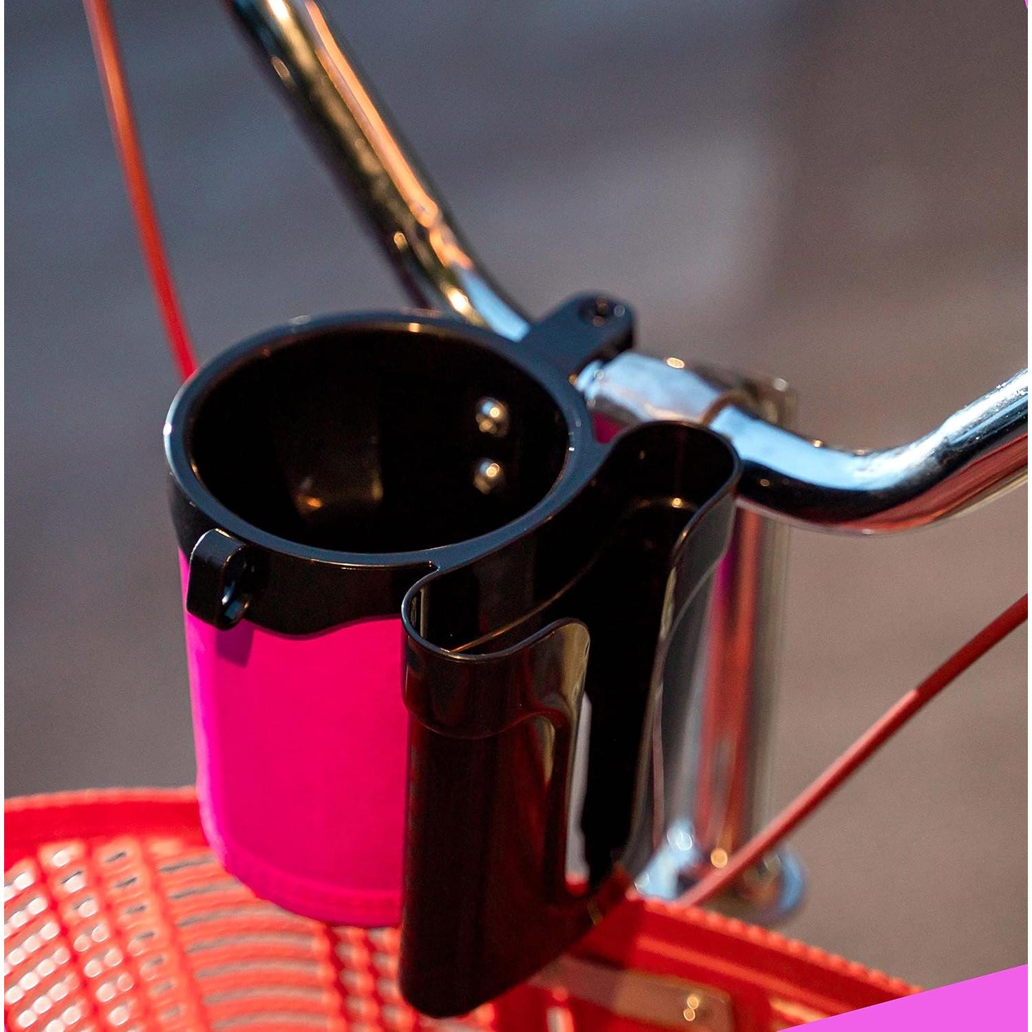 Soporte para Taza de Bicicleta Carbon King Rosa 3 en 1