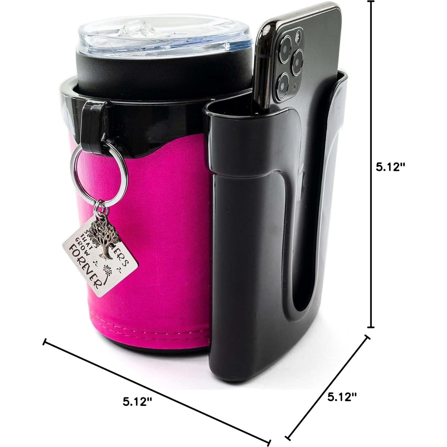 Soporte para Taza de Bicicleta Carbon King Rosa 3 en 1