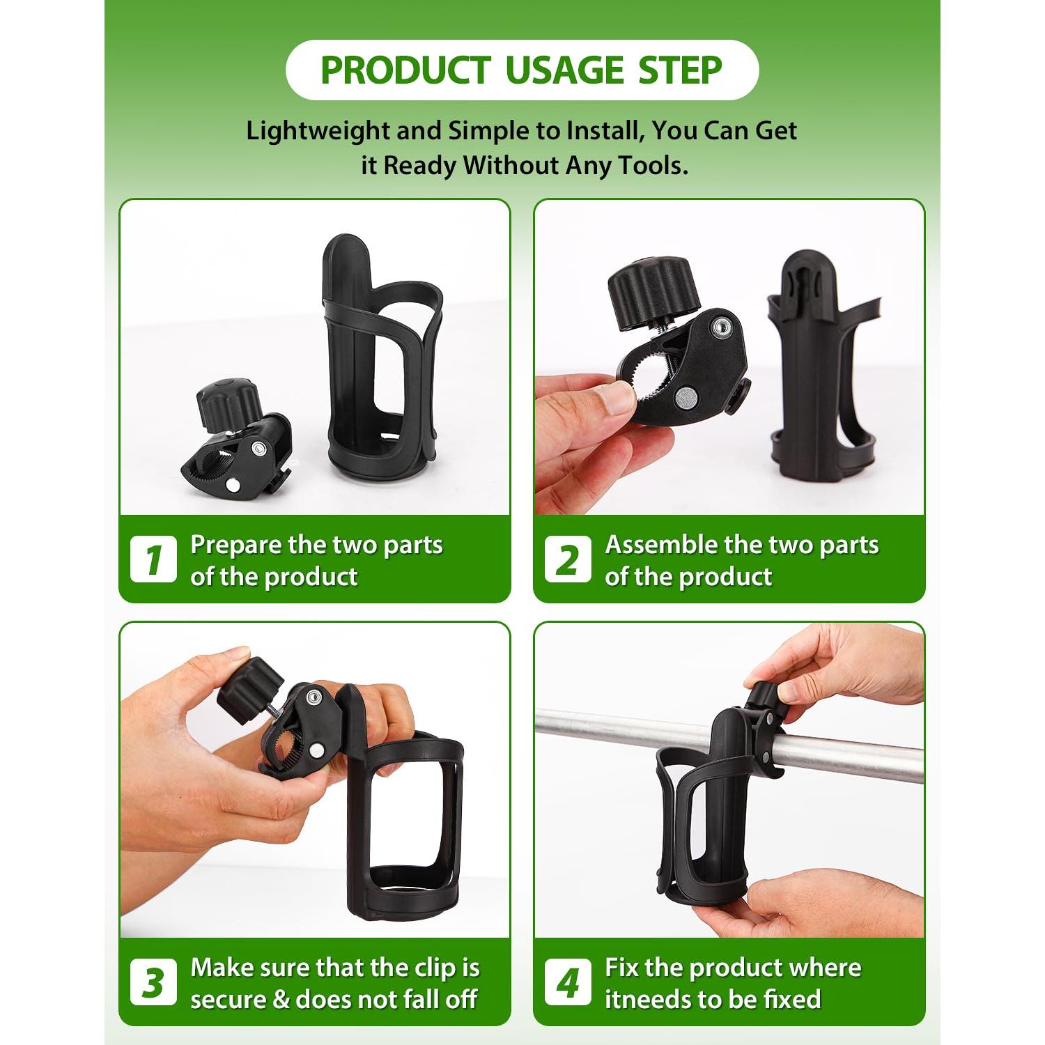 Soportes Universales para Bebidas de Carro - 2 Piezas - BD1-002