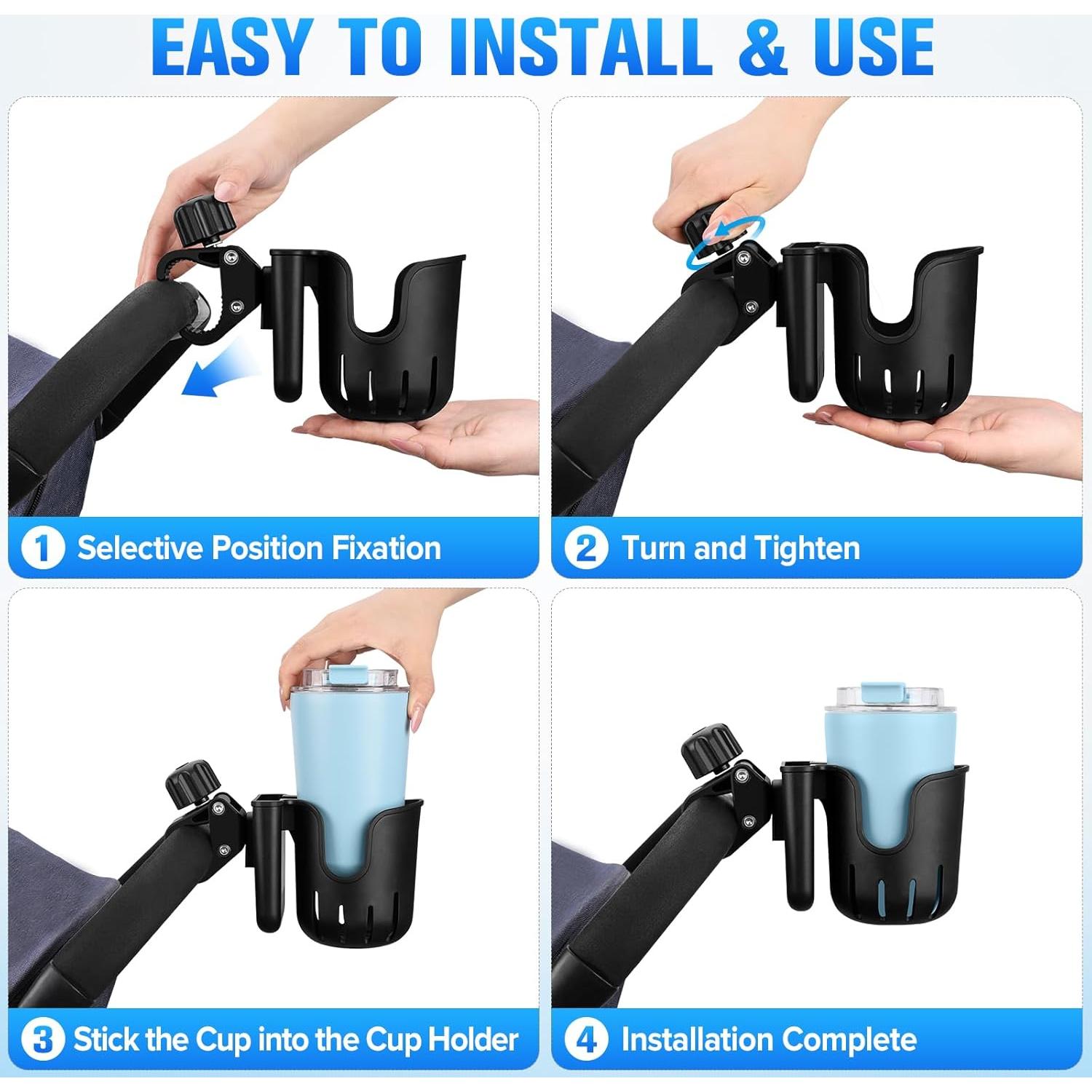 Soporte para Taza y Teléfono TSAKBAM TB-018 Negro Universal