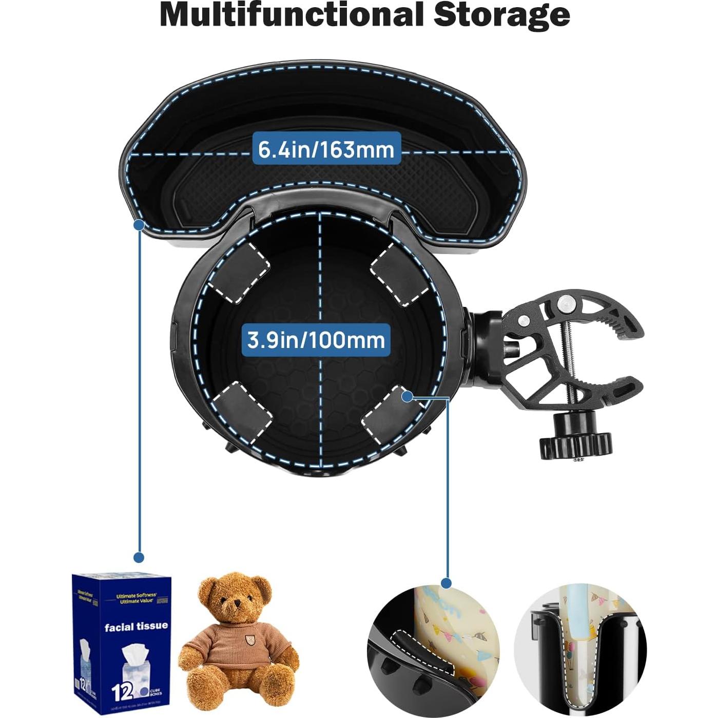 Soporte para Taza 2-en-1 JOYTUTUS con Almacenamiento Grande