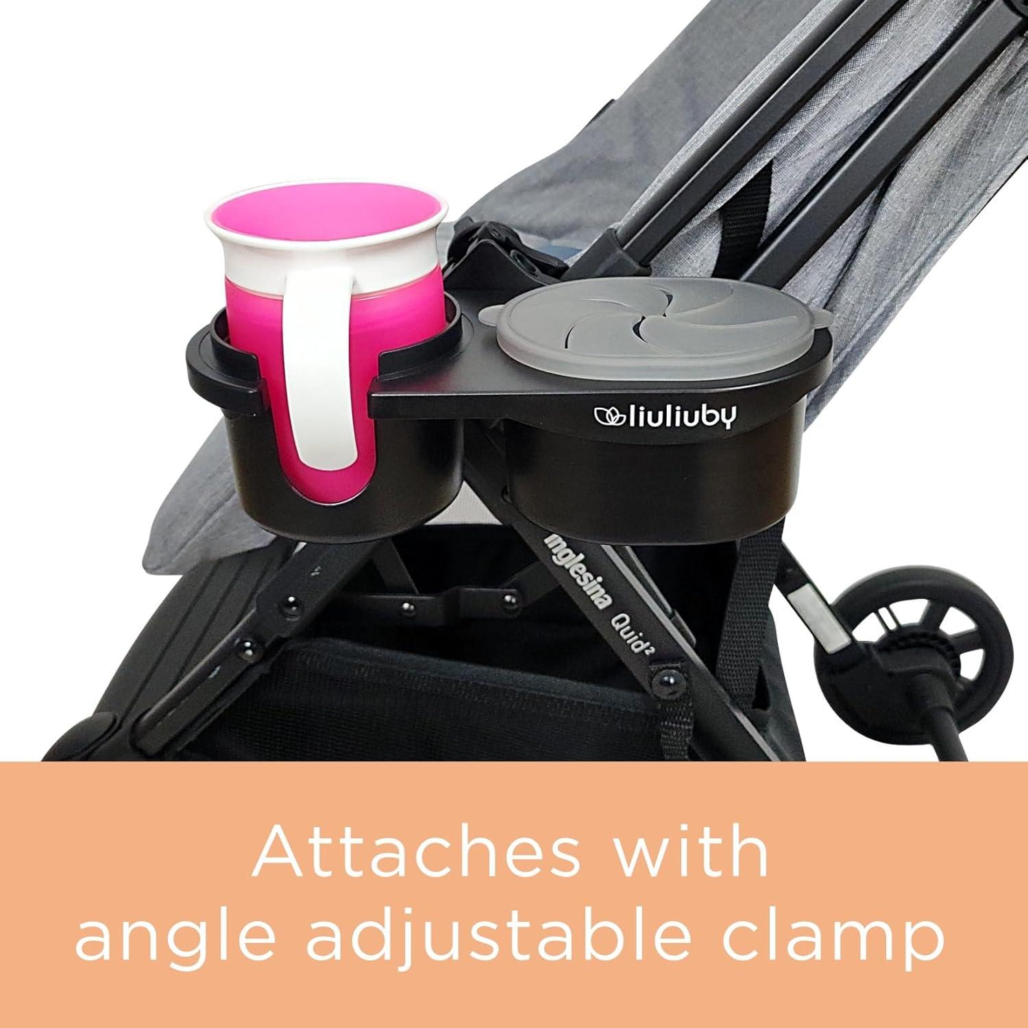 Bandeja de Snacks Universal liuliuby para Cochecito - Gris Claro