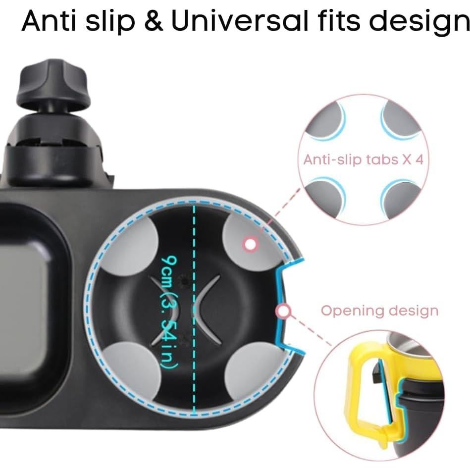 Bandeja Universal para Snacks LUFFCABO con Soporte para Vaso