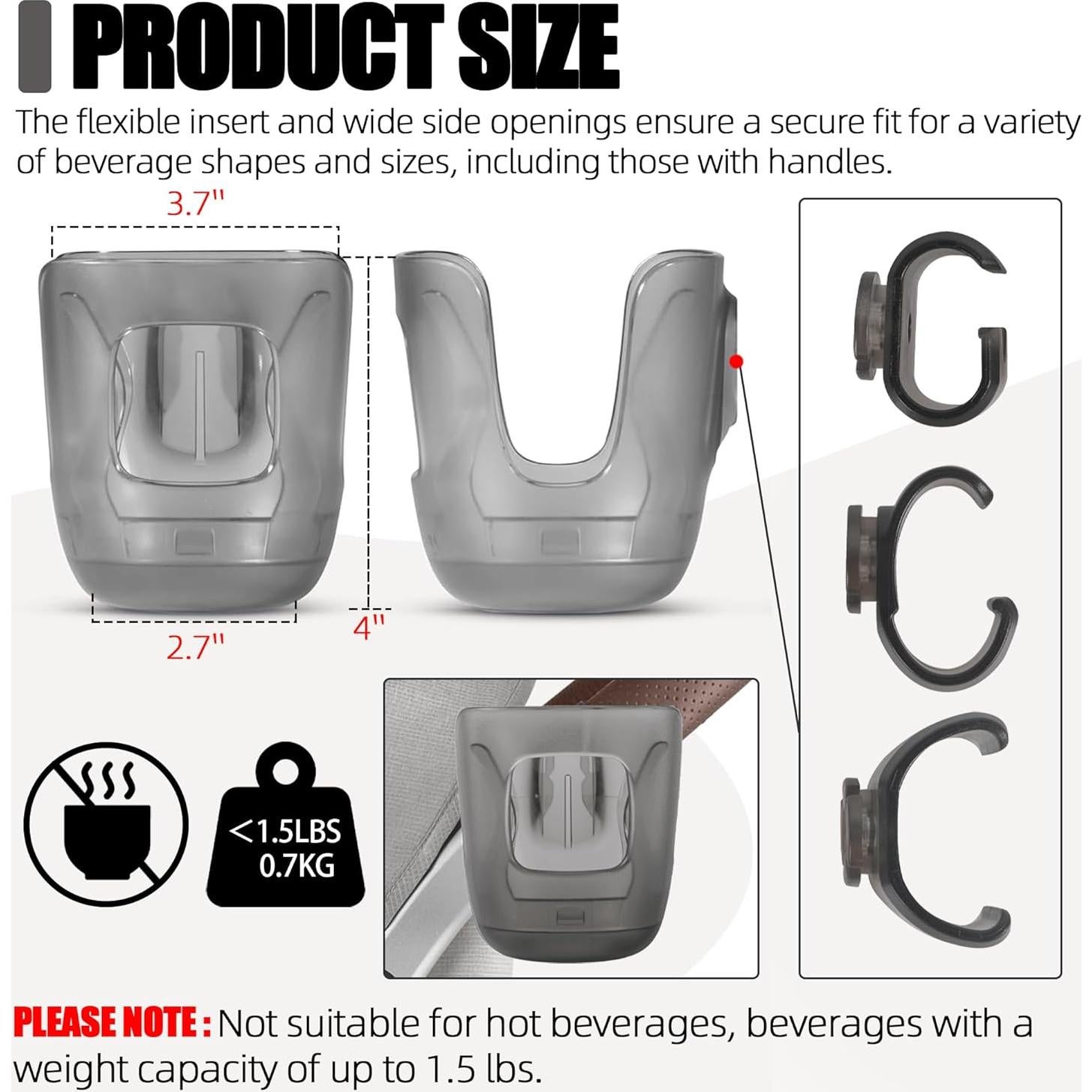 Soporte para Taza de Cochecito LuQiBabe Compatible Uppa-Baby