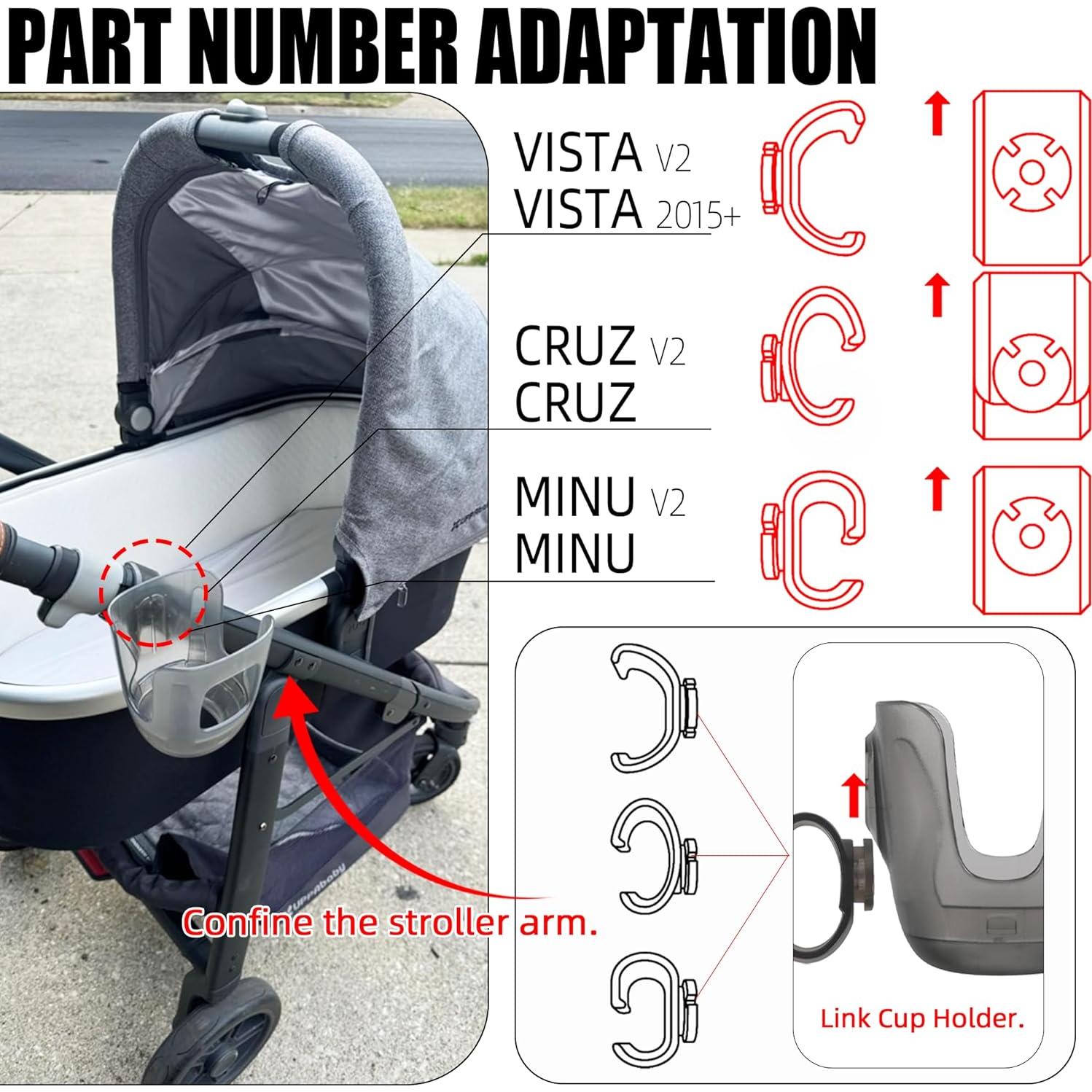 Soporte para Taza de Cochecito LuQiBabe Compatible Uppa-Baby