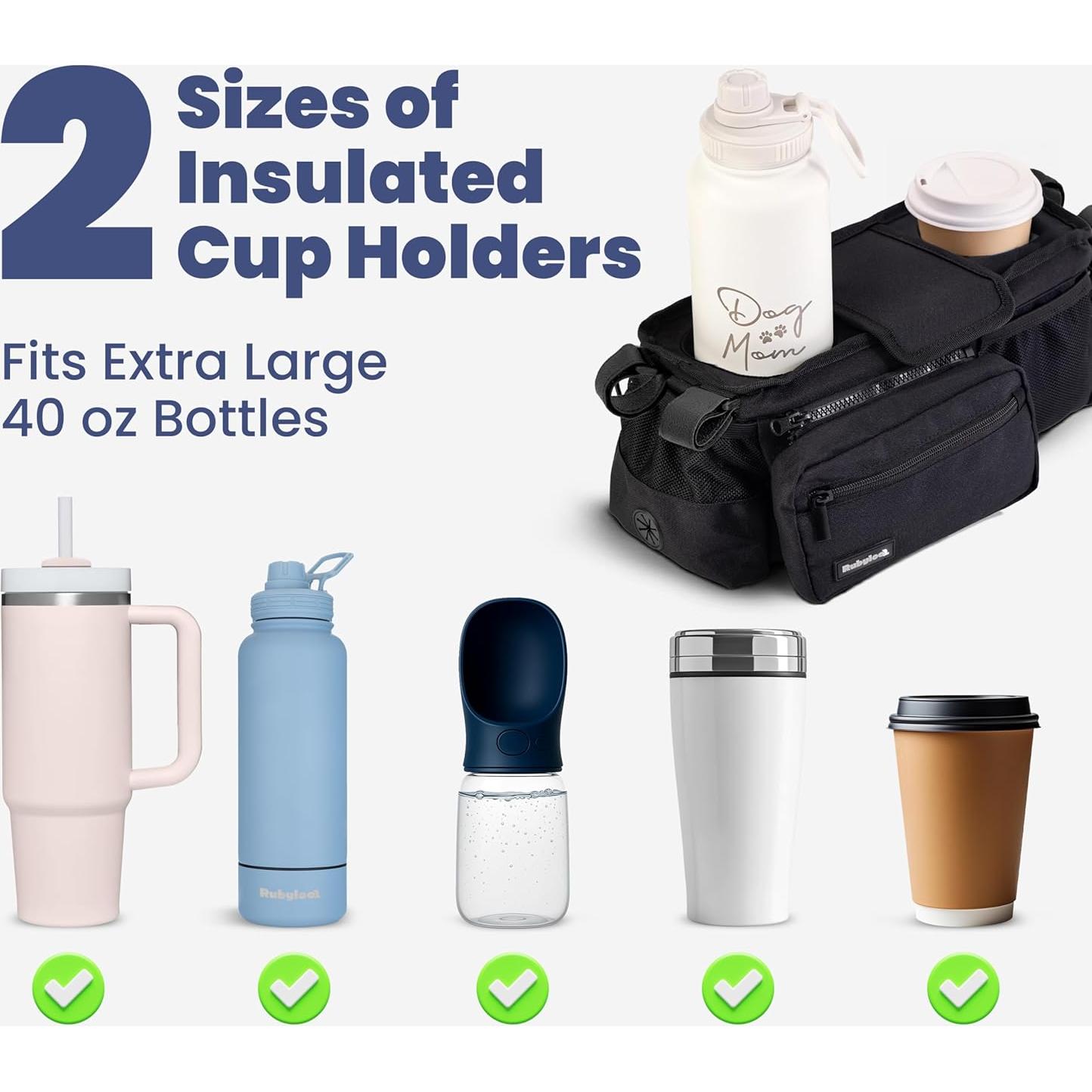 Organizador de Carrito para Perros Rubyloo con Dispensador y Cuenco