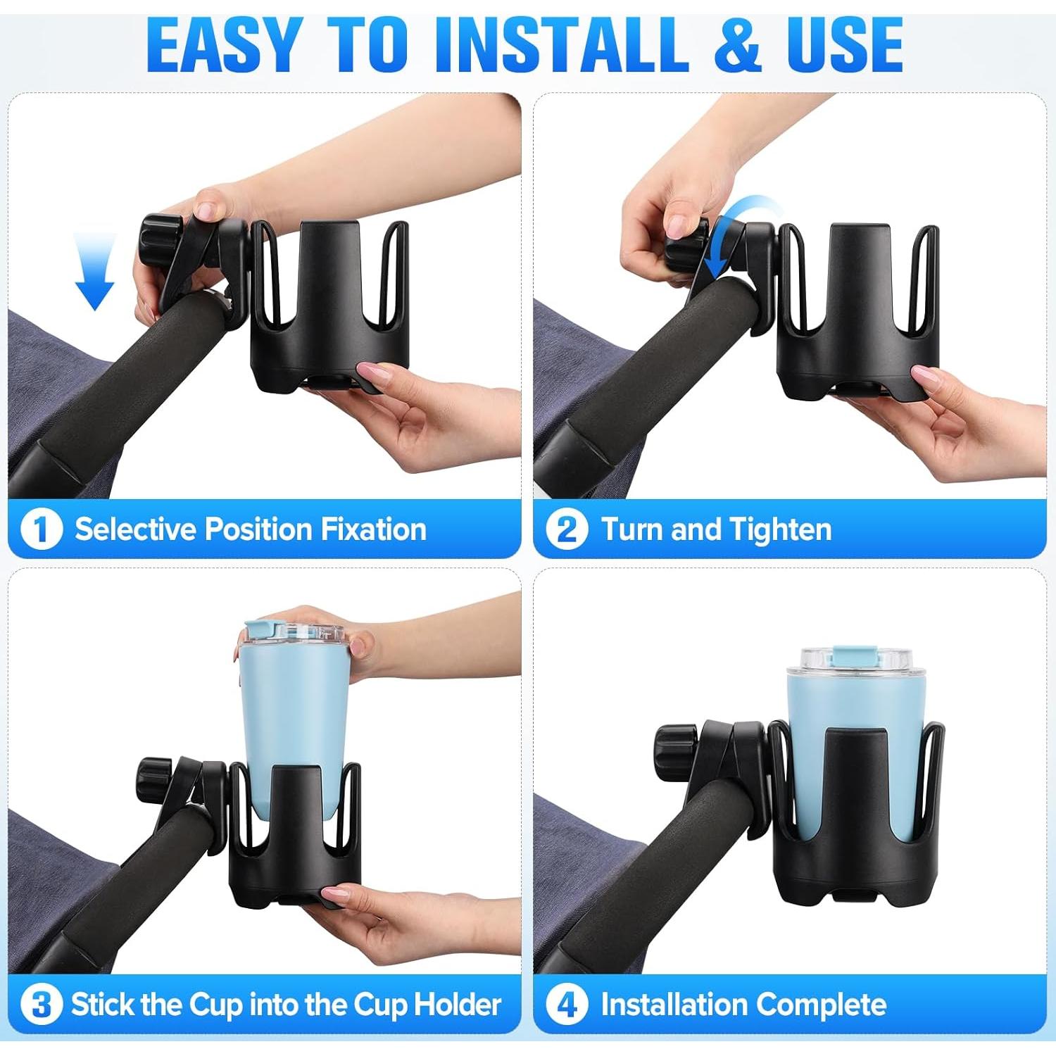 Soporte para Tazas TSAKBAM TB-017 Ajustable 360° Negro