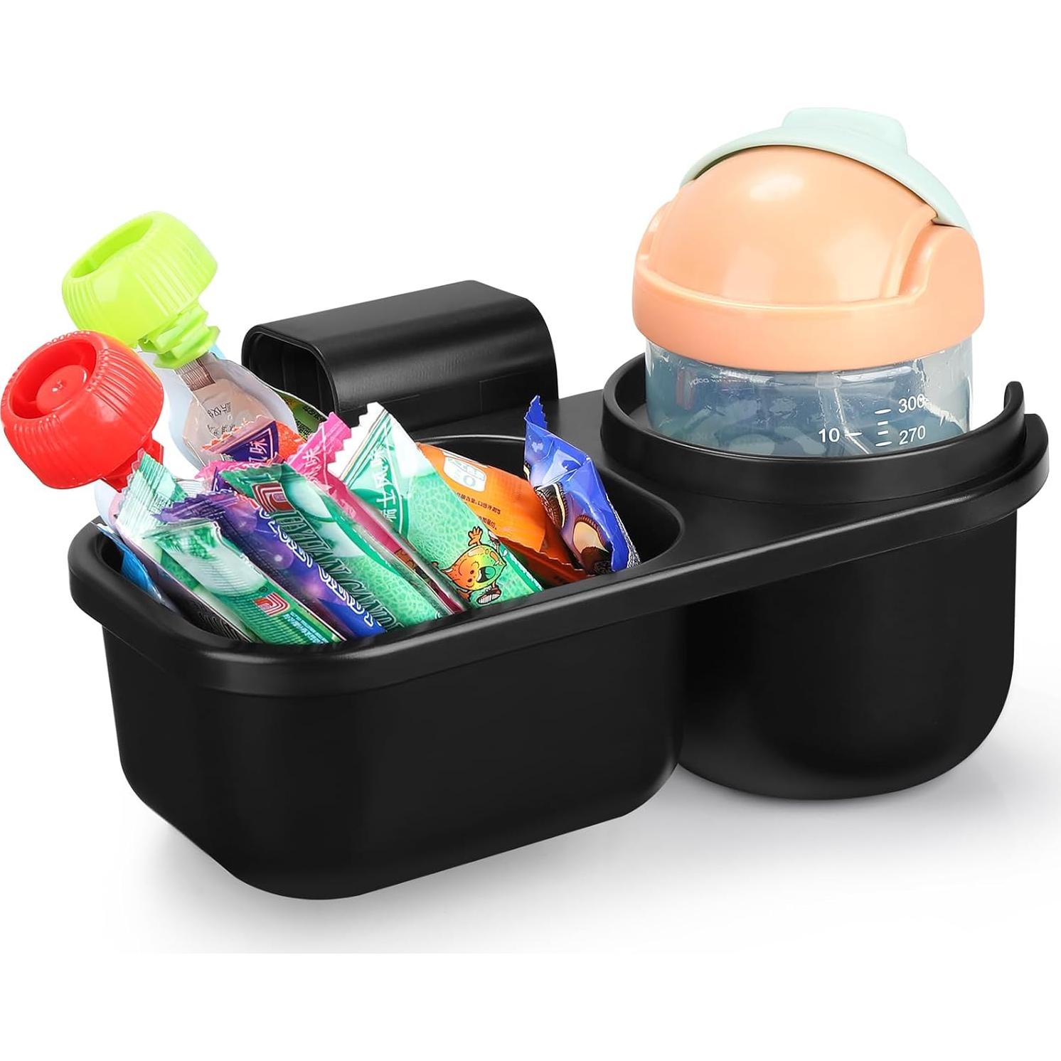 Soporte para Vaso y Bandeja de Snacks Accmor Negro 2 en 1