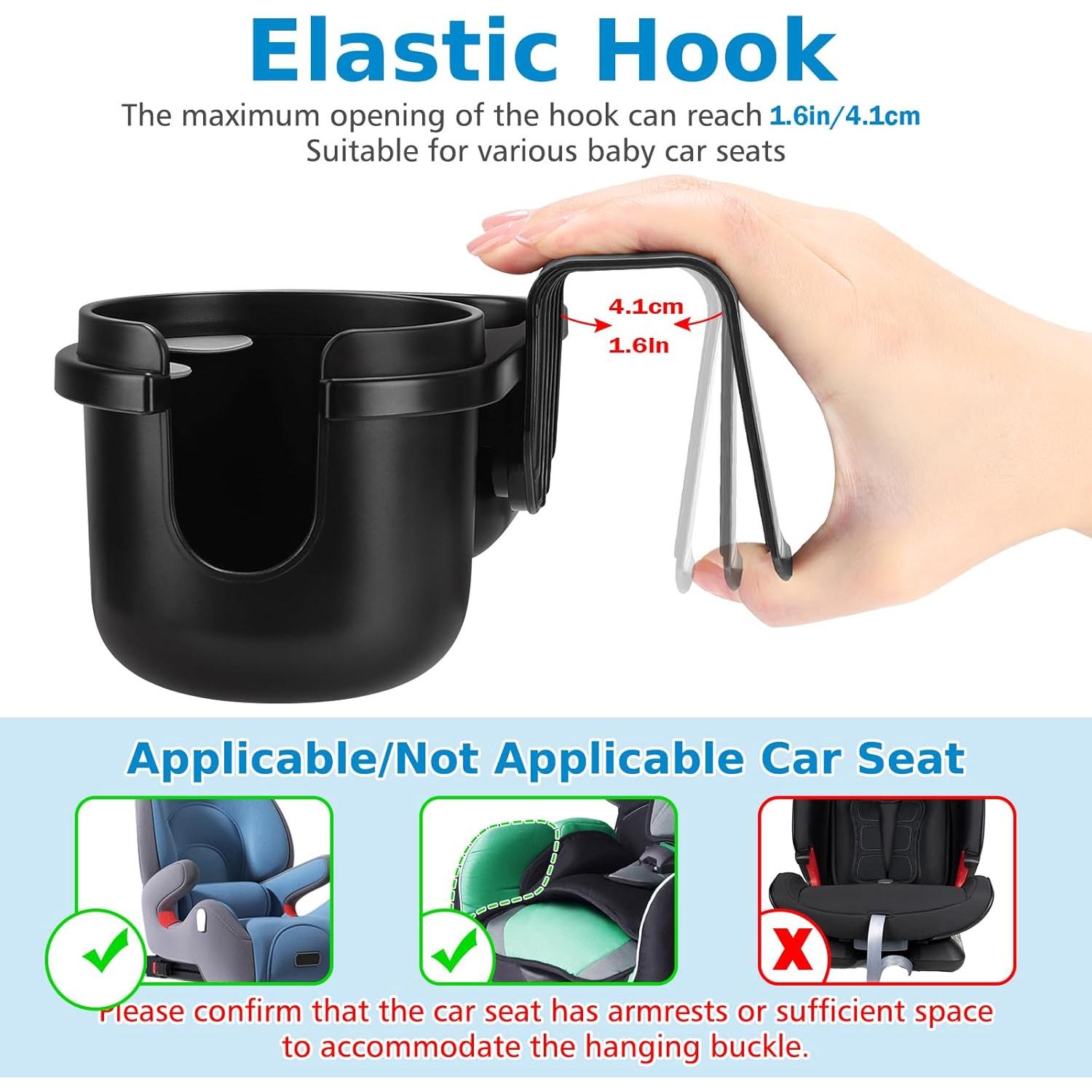 Soporte para Vaso y Bandeja de Snacks Accmor Negro 2 en 1