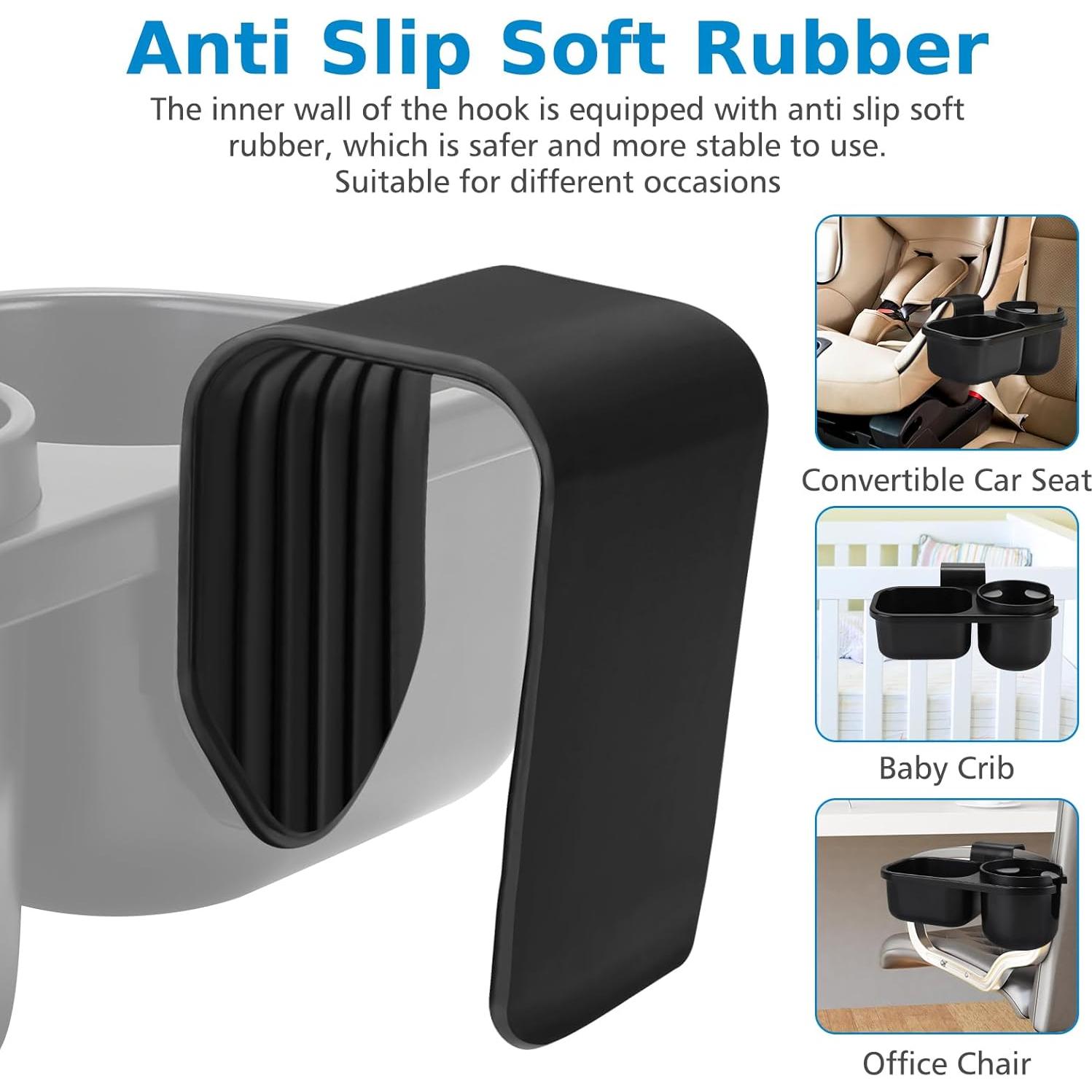 Soporte para Vaso y Bandeja de Snacks Accmor Negro 2 en 1