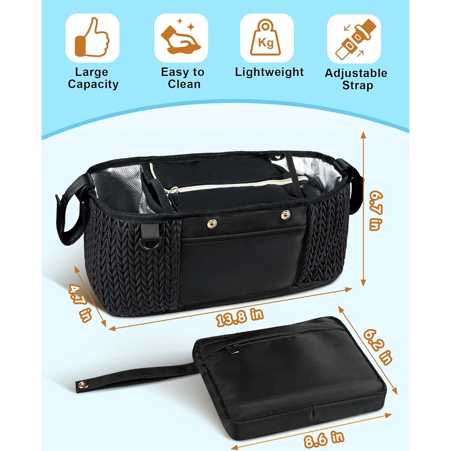 Organizador Universal para Carriola Telawsfun con Soporte para Taza