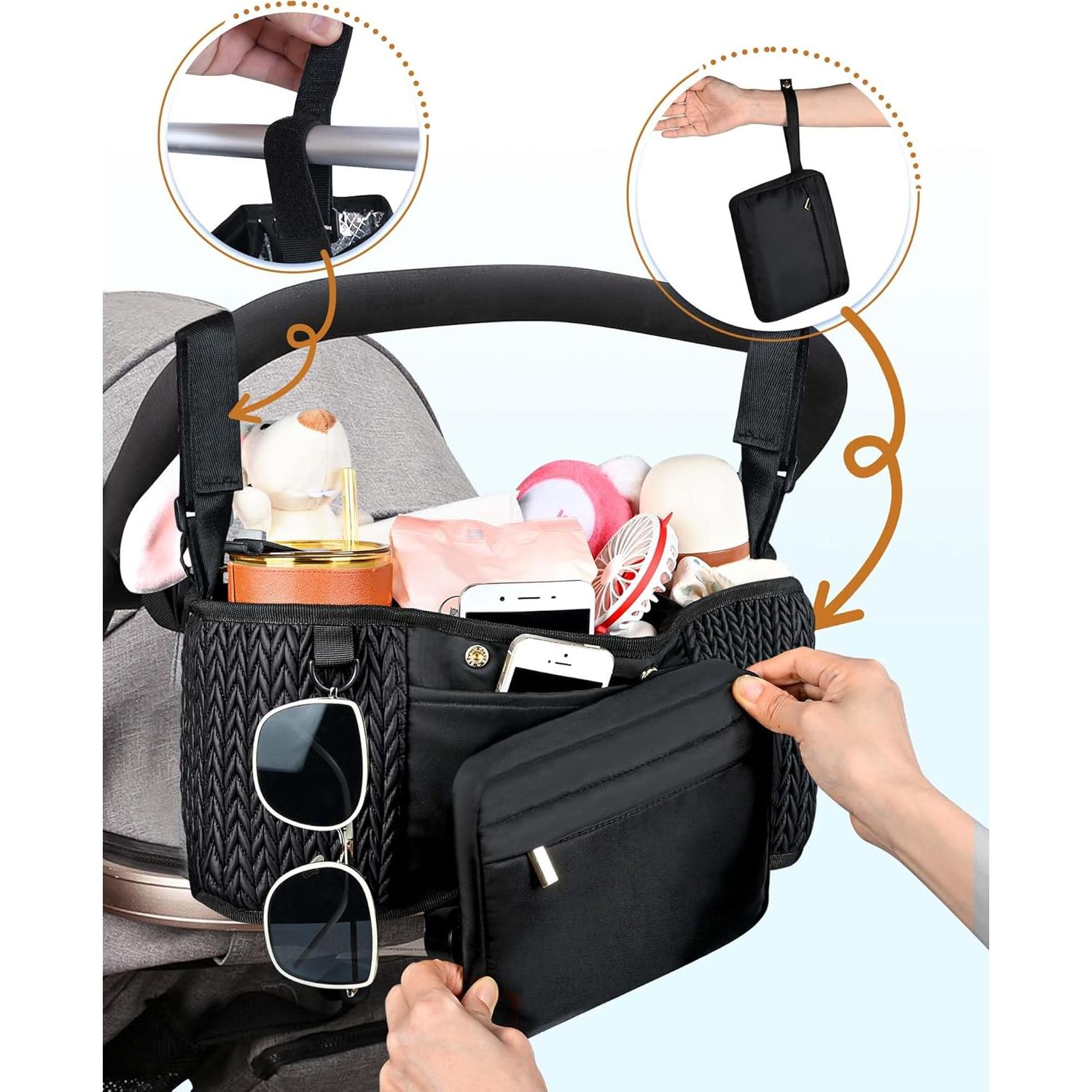 Organizador Universal para Carriola Telawsfun con Soporte para Taza