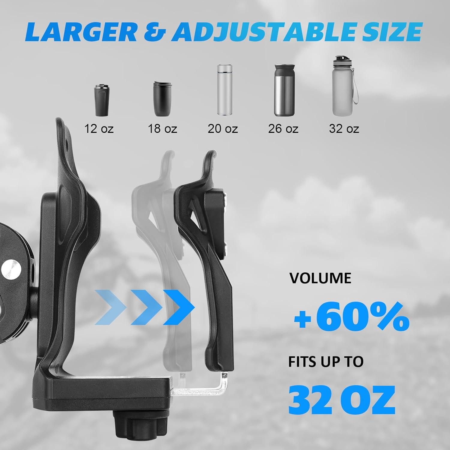 Soporte para Vaso de Motocicleta DEGUM 005 Ajustable Antirrobo
