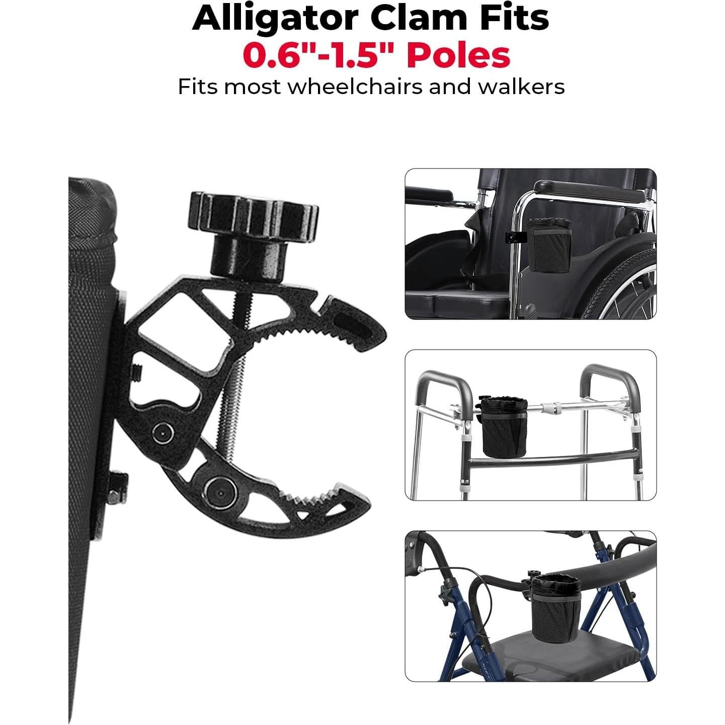 Soporte para Taza KEMIMOTO con Abrazadera para Silla de Ruedas