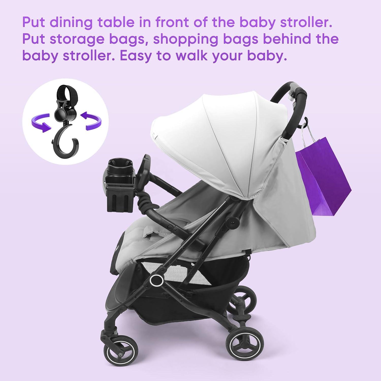 Bandeja para bocadillos de cochecito MYPIN 3 en 1 Universal