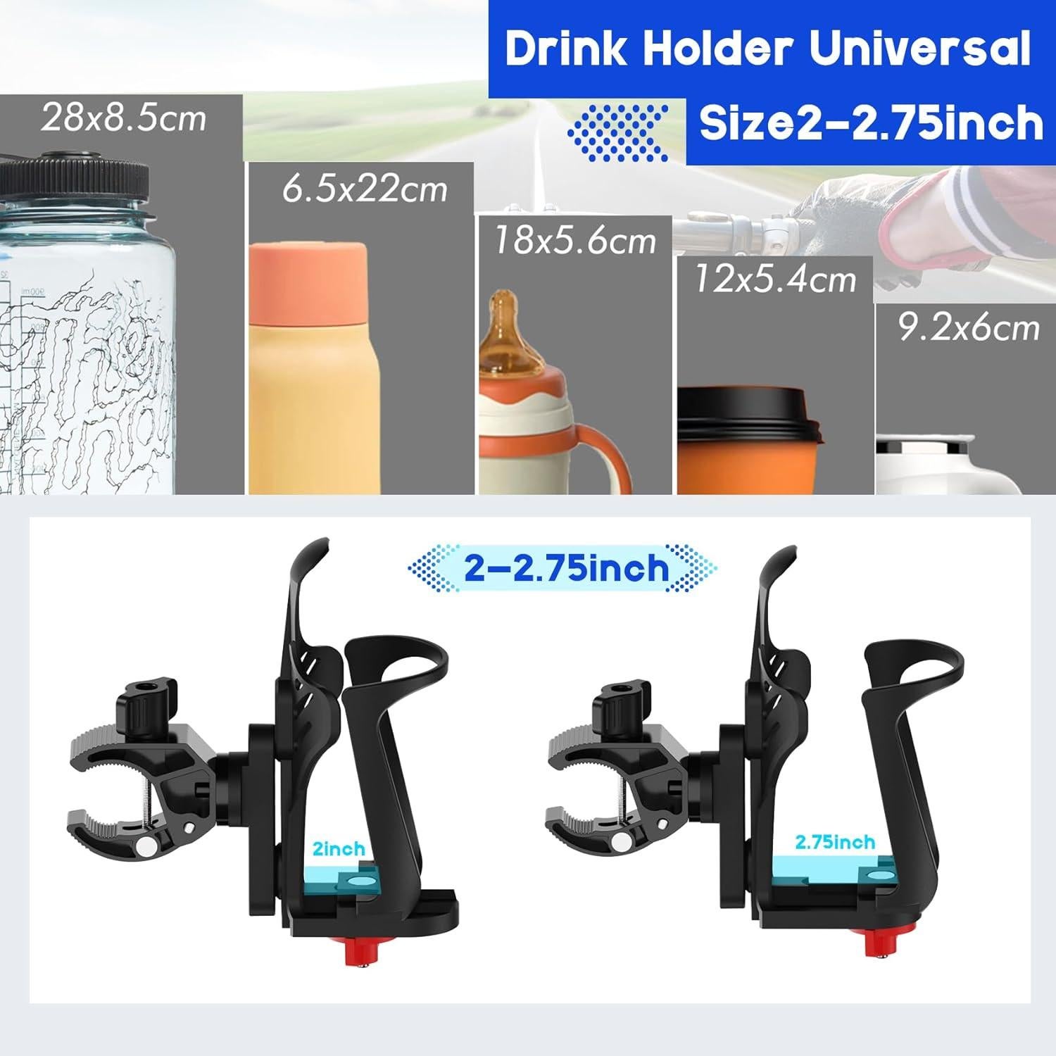 Soporte para Bebidas de Bicicleta EDSRDUX Ajustable Aluminio