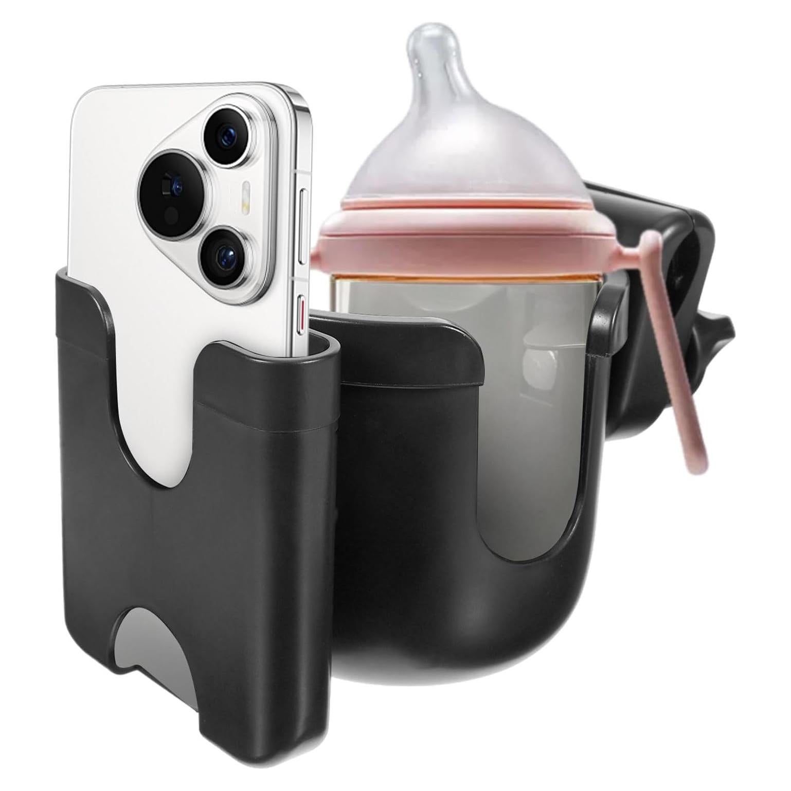 Soporte para Taza y Teléfono Suohheh 2-en-1 para Cochecito
