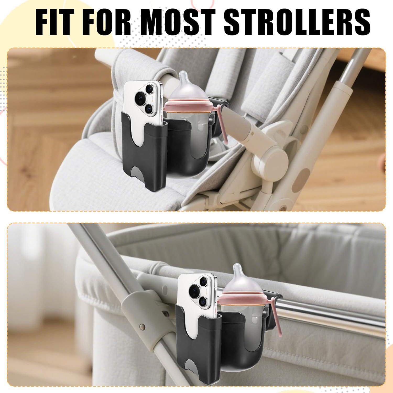Soporte para Taza y Teléfono Suohheh 2-en-1 para Cochecito