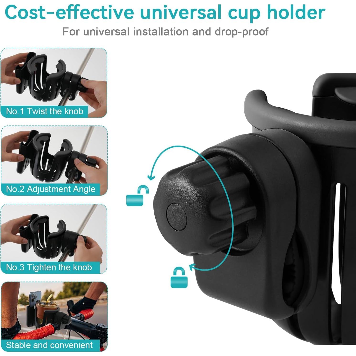 Soporte para Taza y Teléfono Winchild 2 en 1 Negro