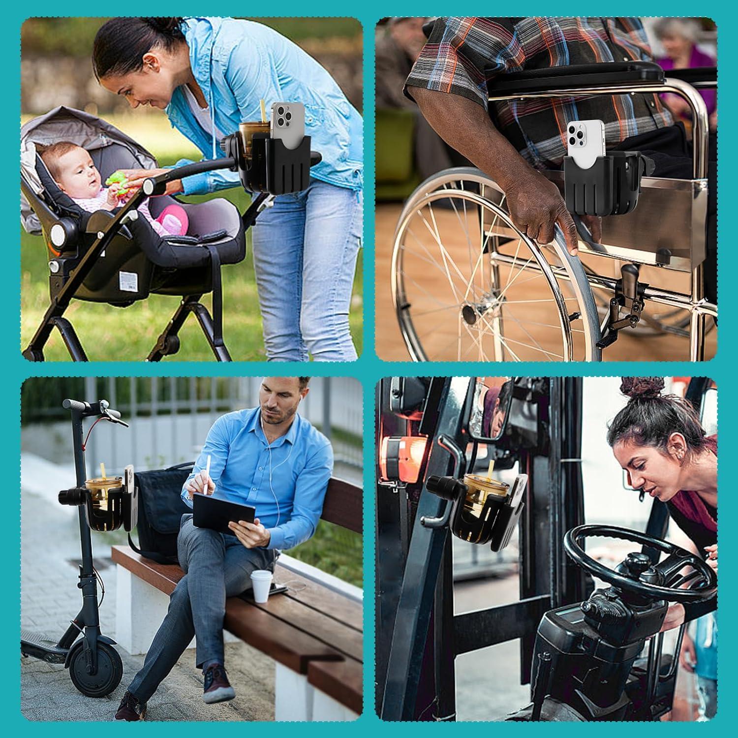 Soporte para Taza y Teléfono Winchild 2 en 1 Negro