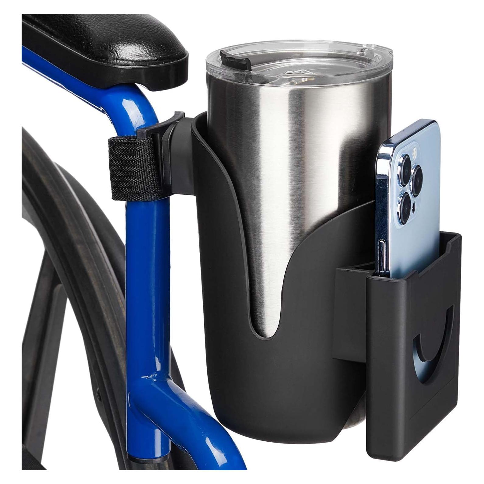 Soporte para Taza y Teléfono JOYTUTUS 2 en 1 para Silla de Ruedas