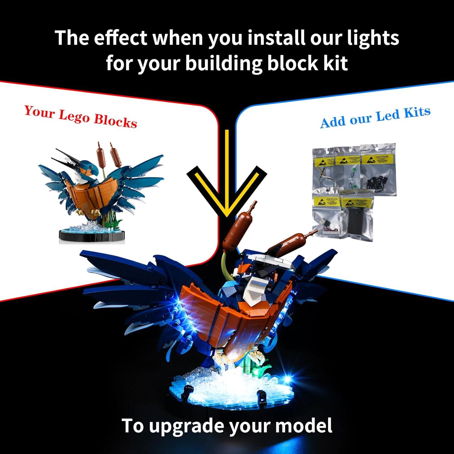 Kyglaring Kit de Luz LED para Lego Pájaro Martinete 10331