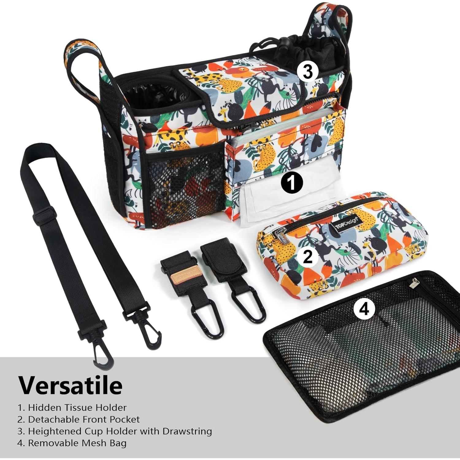 Organizador Universal para Cochecito TOPDesign Pro - Color Zoo