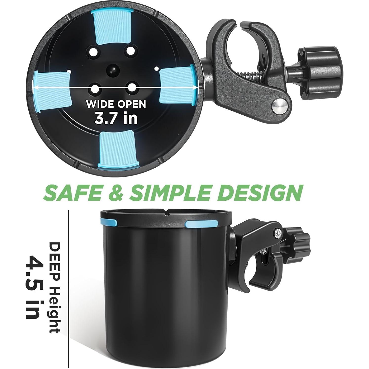 Soporte para Tazas Kevenal Ajustable para Silla de Ruedas