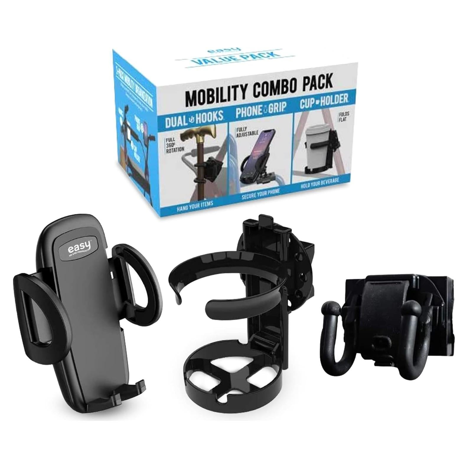 Paquete Combinado de Movilidad Easy To Use - Soporte Teléfono y Portavasos