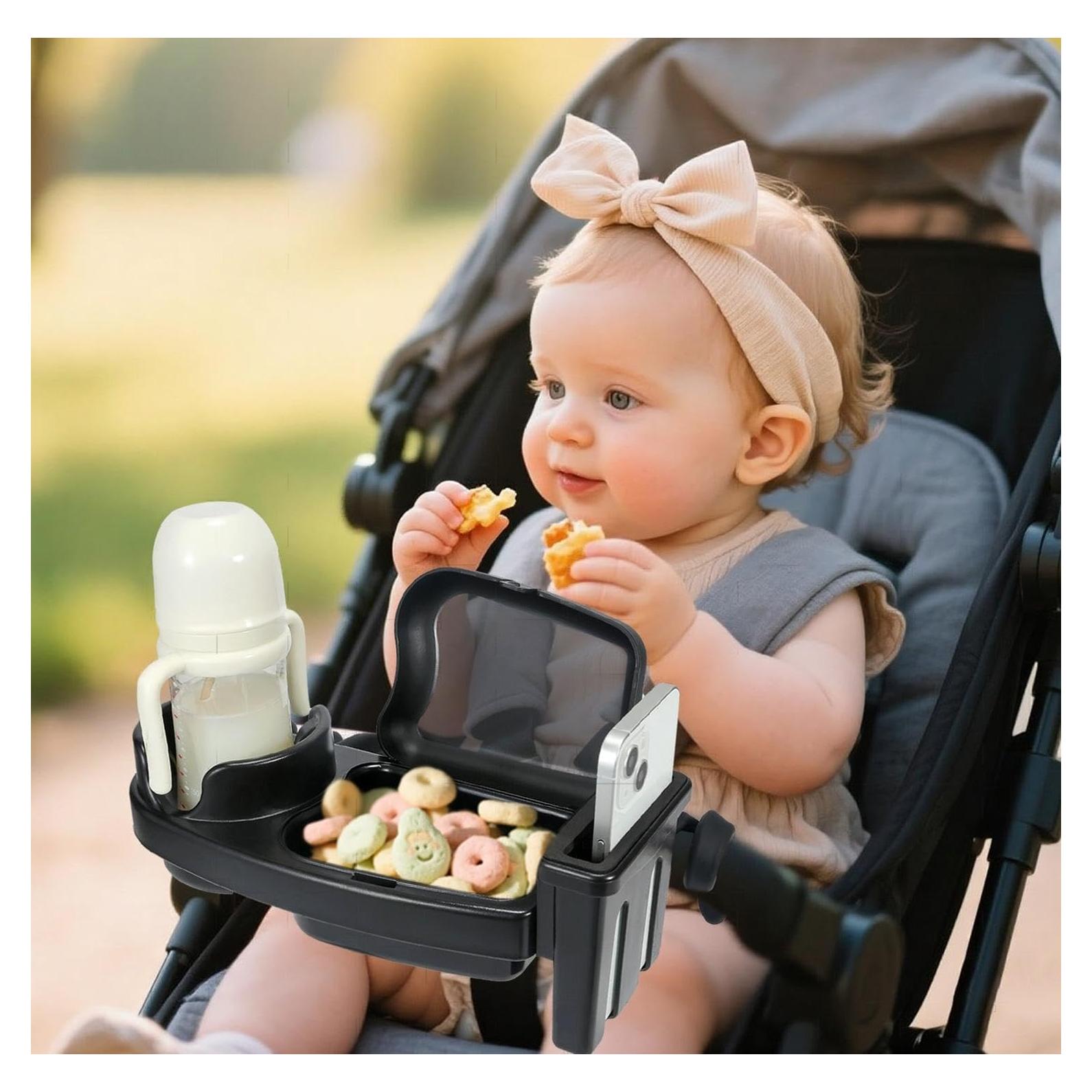 Bandeja para bocadillos Diancy 3 en 1 para cochecito