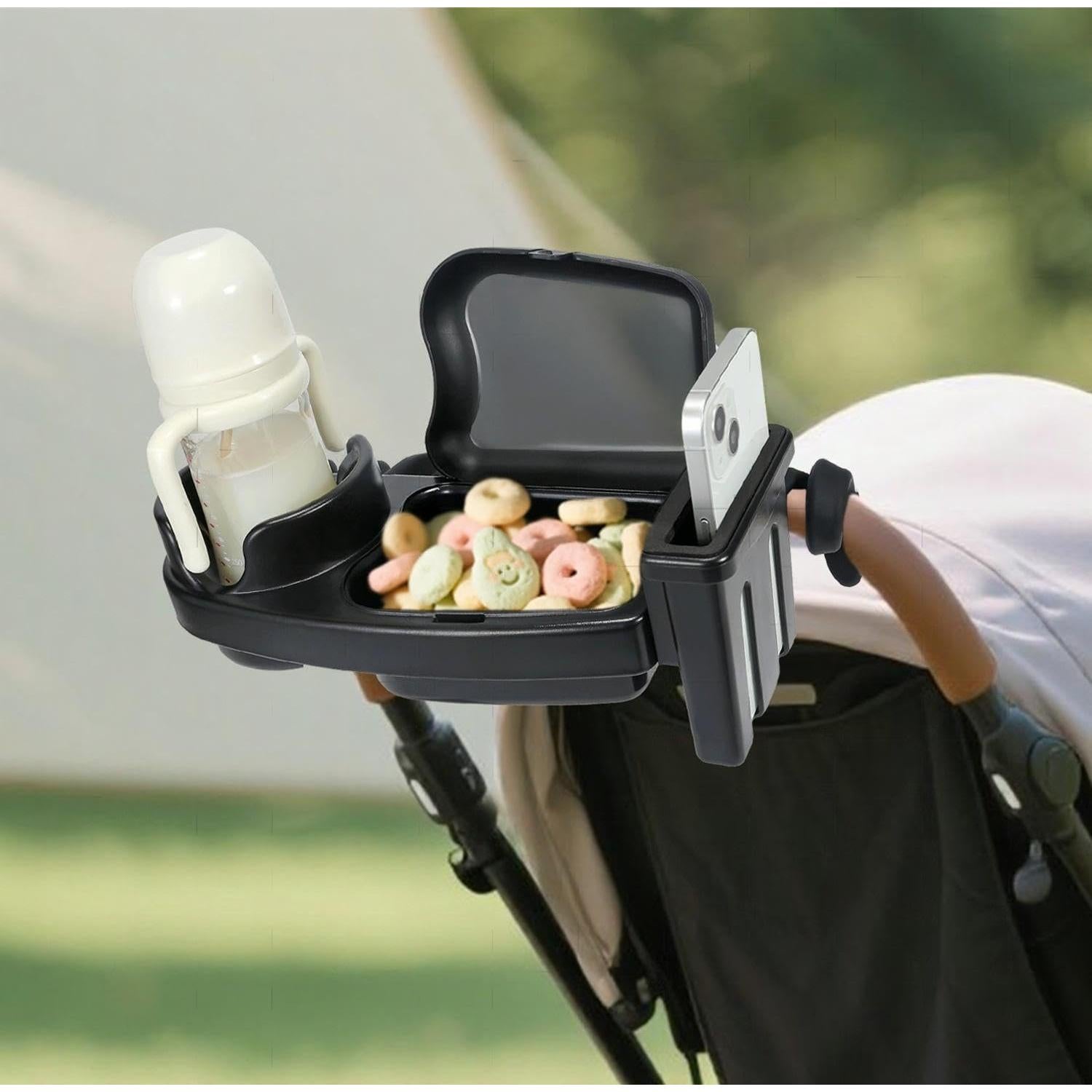 Bandeja para bocadillos Diancy 3 en 1 para cochecito