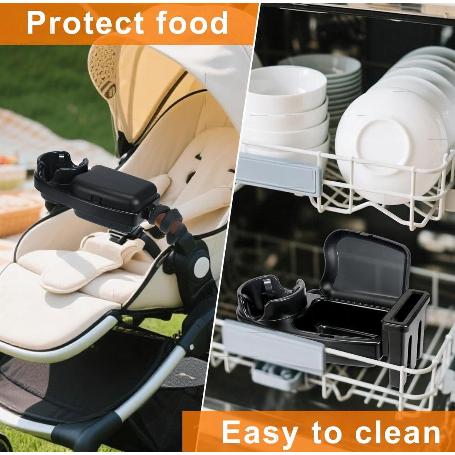 Bandeja para bocadillos Diancy 3 en 1 para cochecito